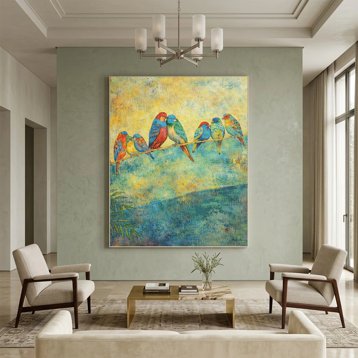 Abstract Animal Bird Wall Art #AN048