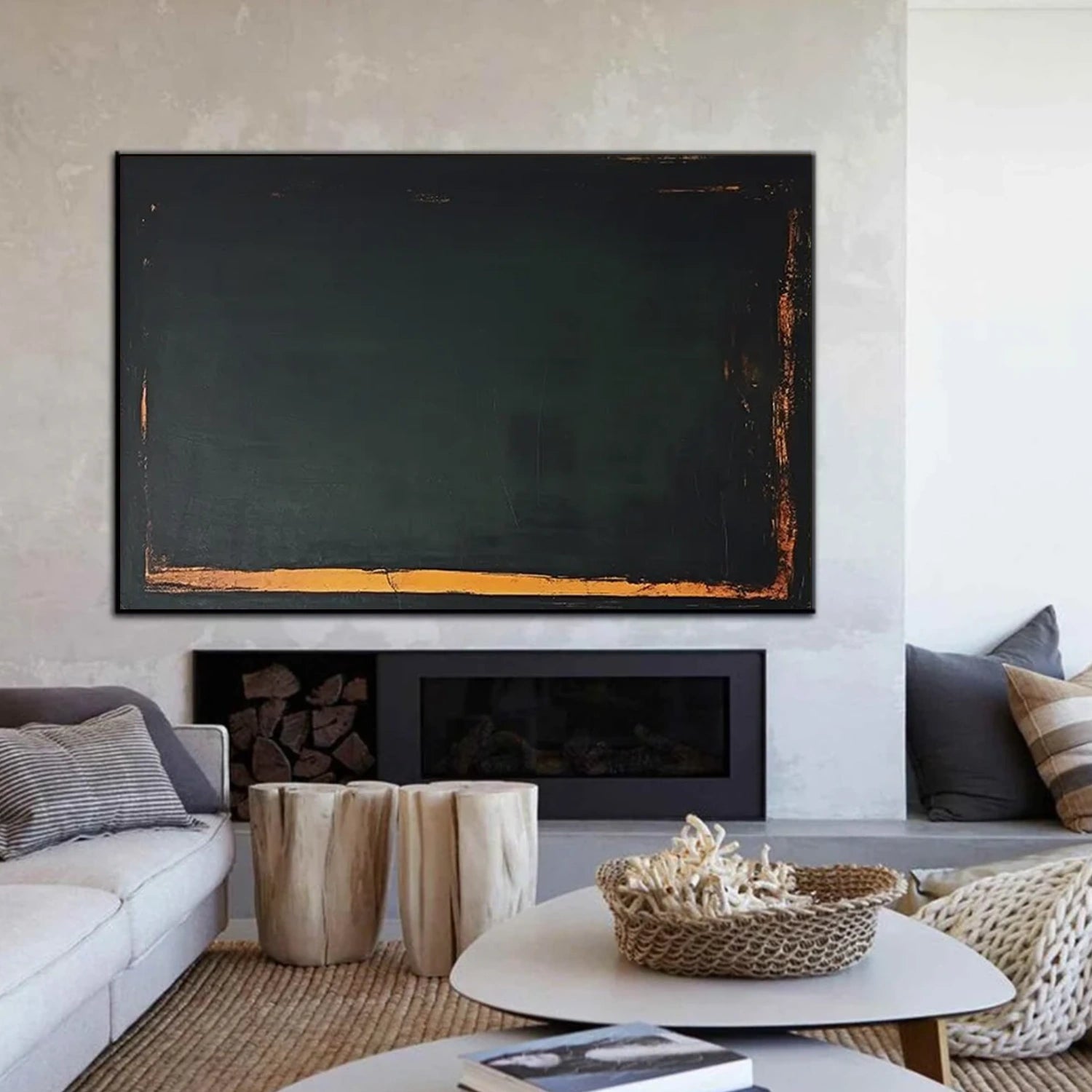 Green and Black Minimalist Wall Art #MW022