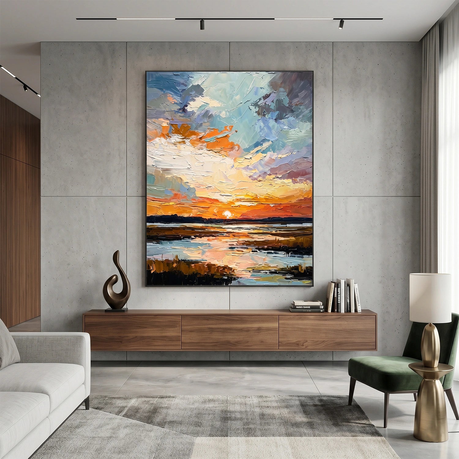 Abstract Ocean And Sky Wall Art #OS120
