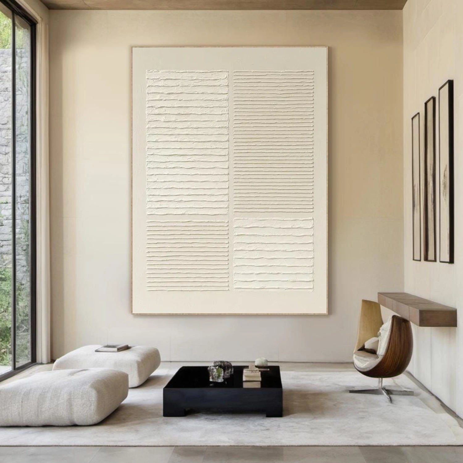 Beige Minimalist Textured Wall Art #MW024