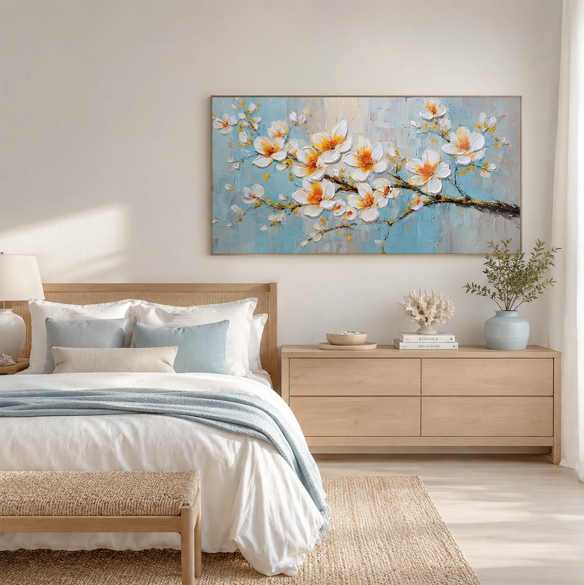 Abstract Flower And Tree Textured Wall Art #FT050
