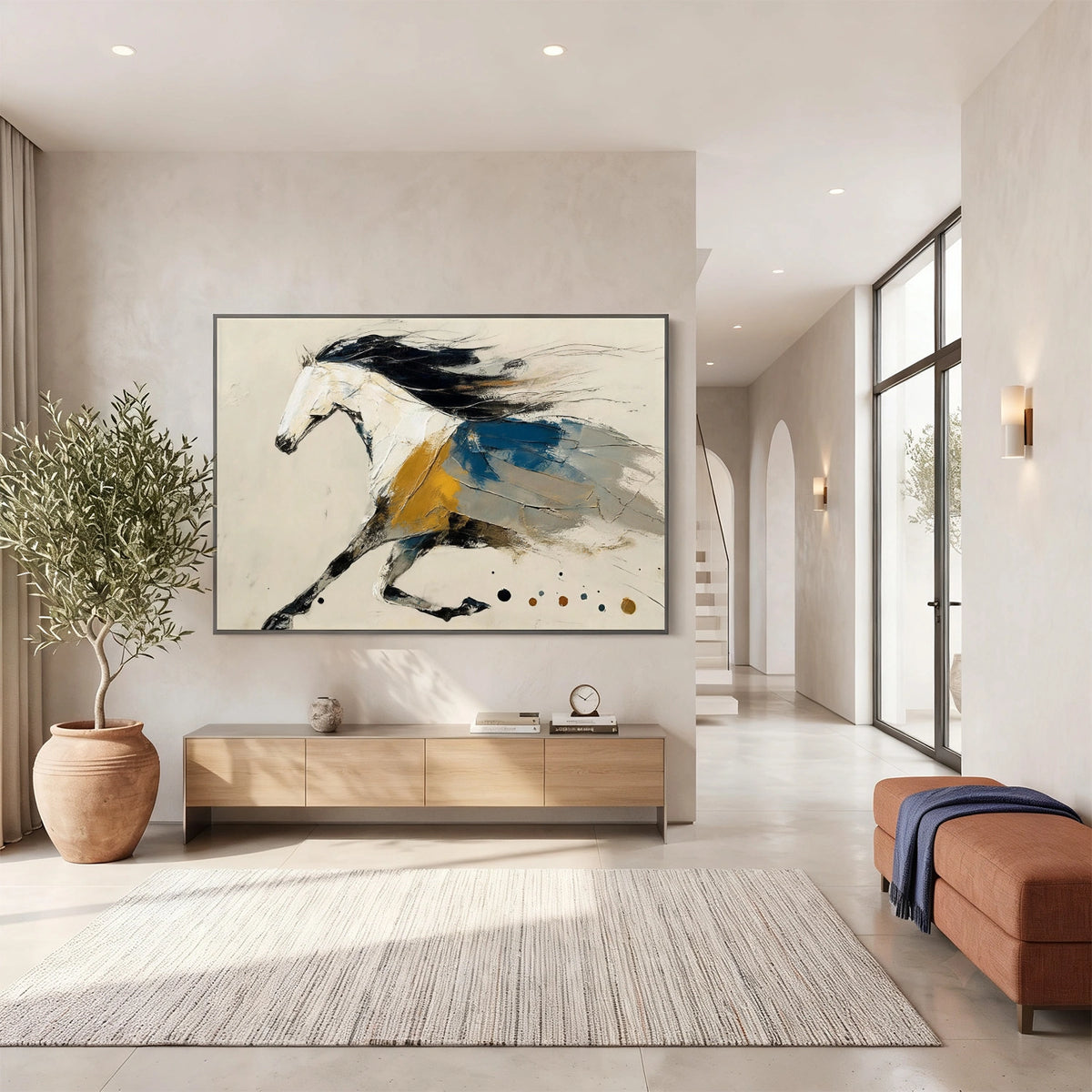Abstract Animal Horse Wall Art #AN043