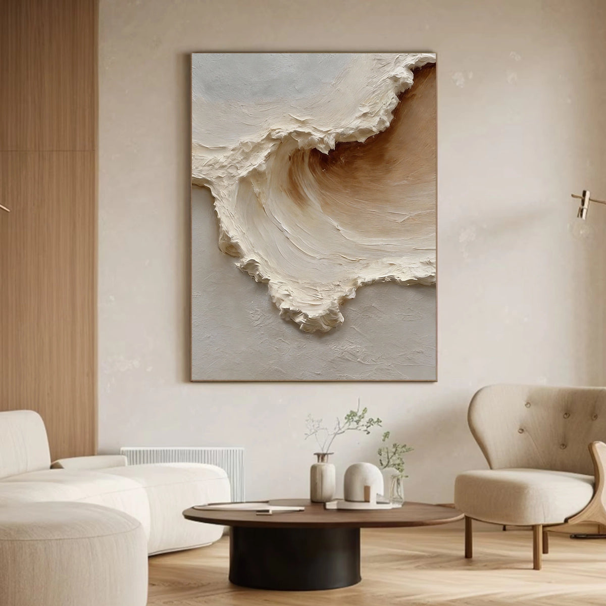 Minimalist Ocean And Sky Textured Wall Art #OS029