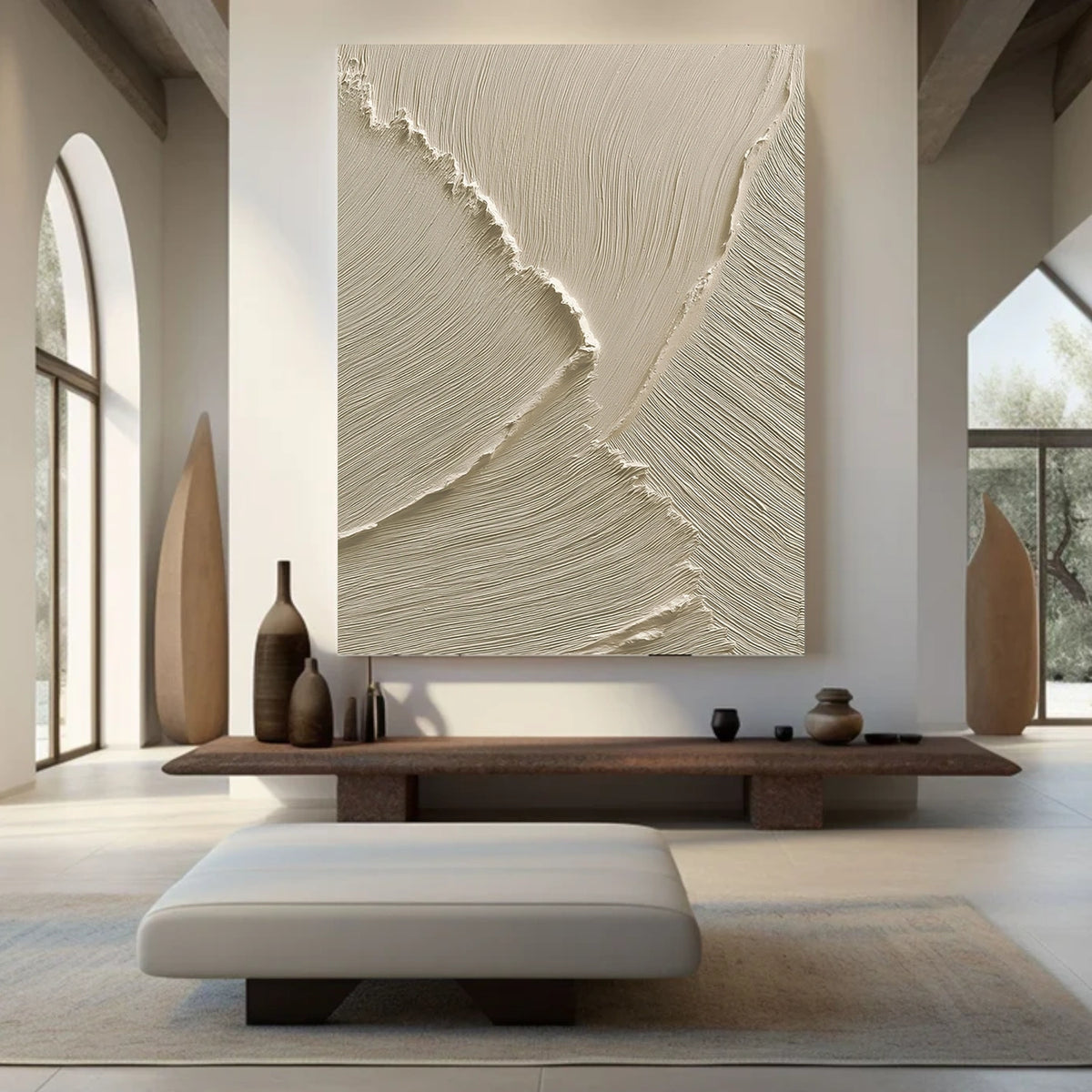 Beige Minimalist Textured Wall Art #MW031