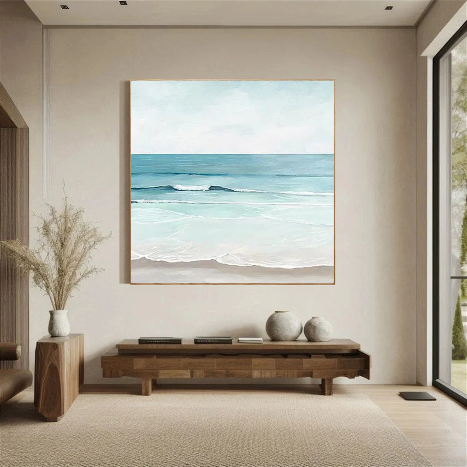 Abstract Ocean And Sky Wall Art #OS002