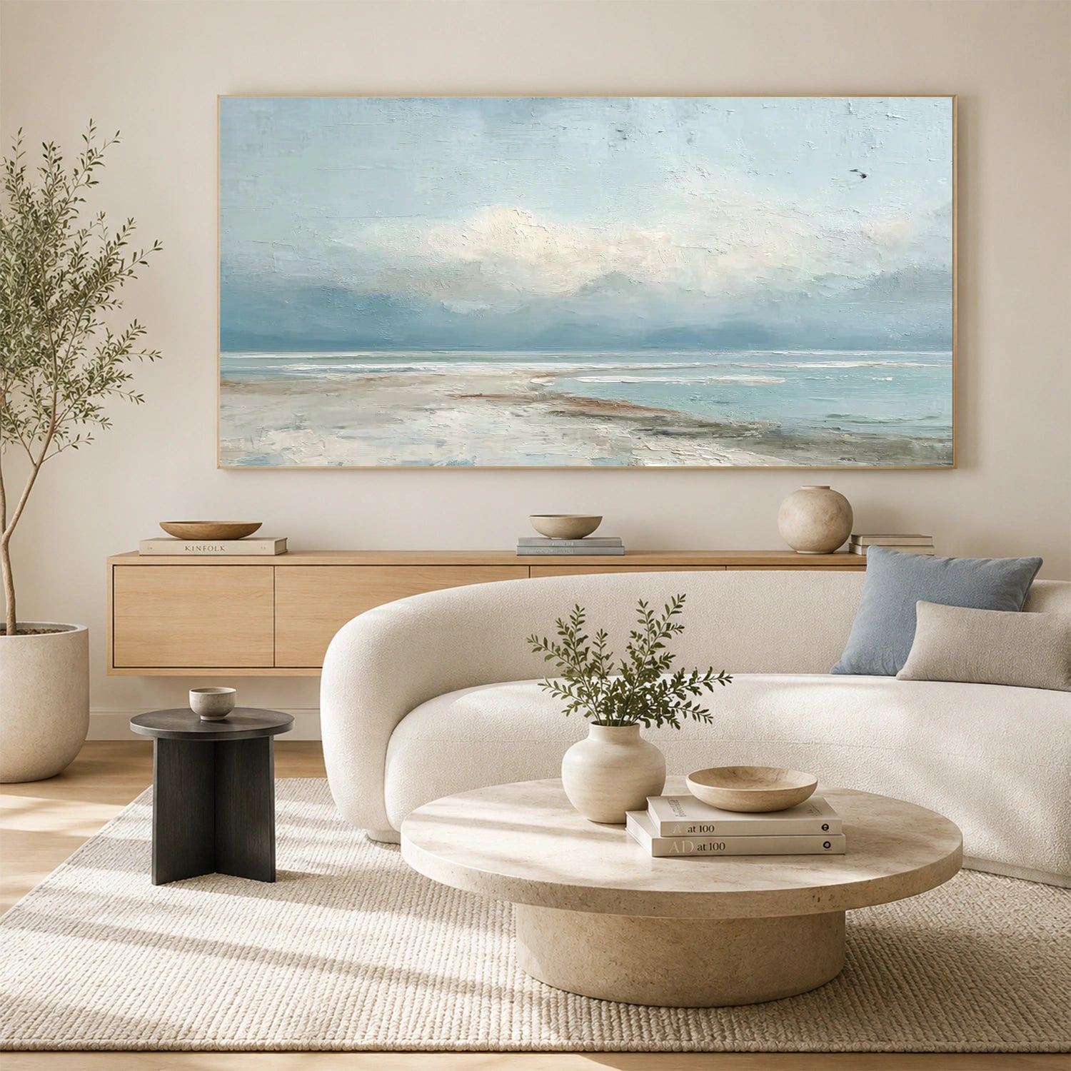Abstract Ocean And Sky Wall Art #OS064