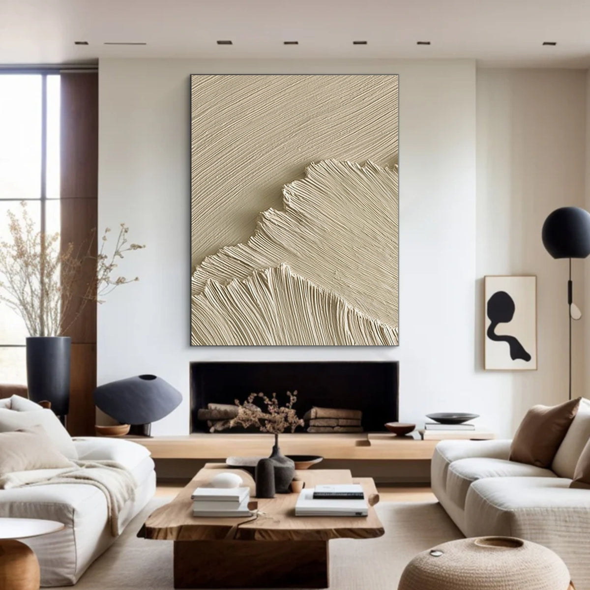Beige Minimalist Textured Wall Art #MW032