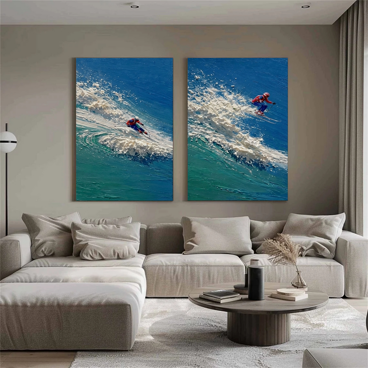Surfing Sports Textured Wall Art Set of 2 #SC052