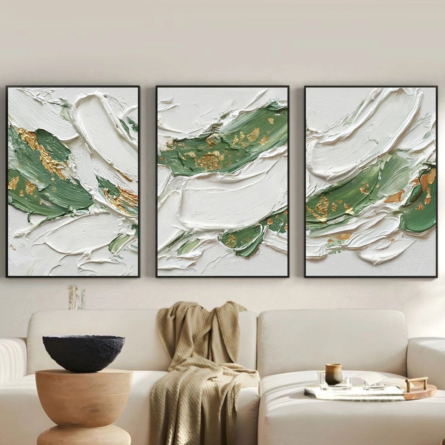Abstract Textured Wall Art Set of 3 #AW027