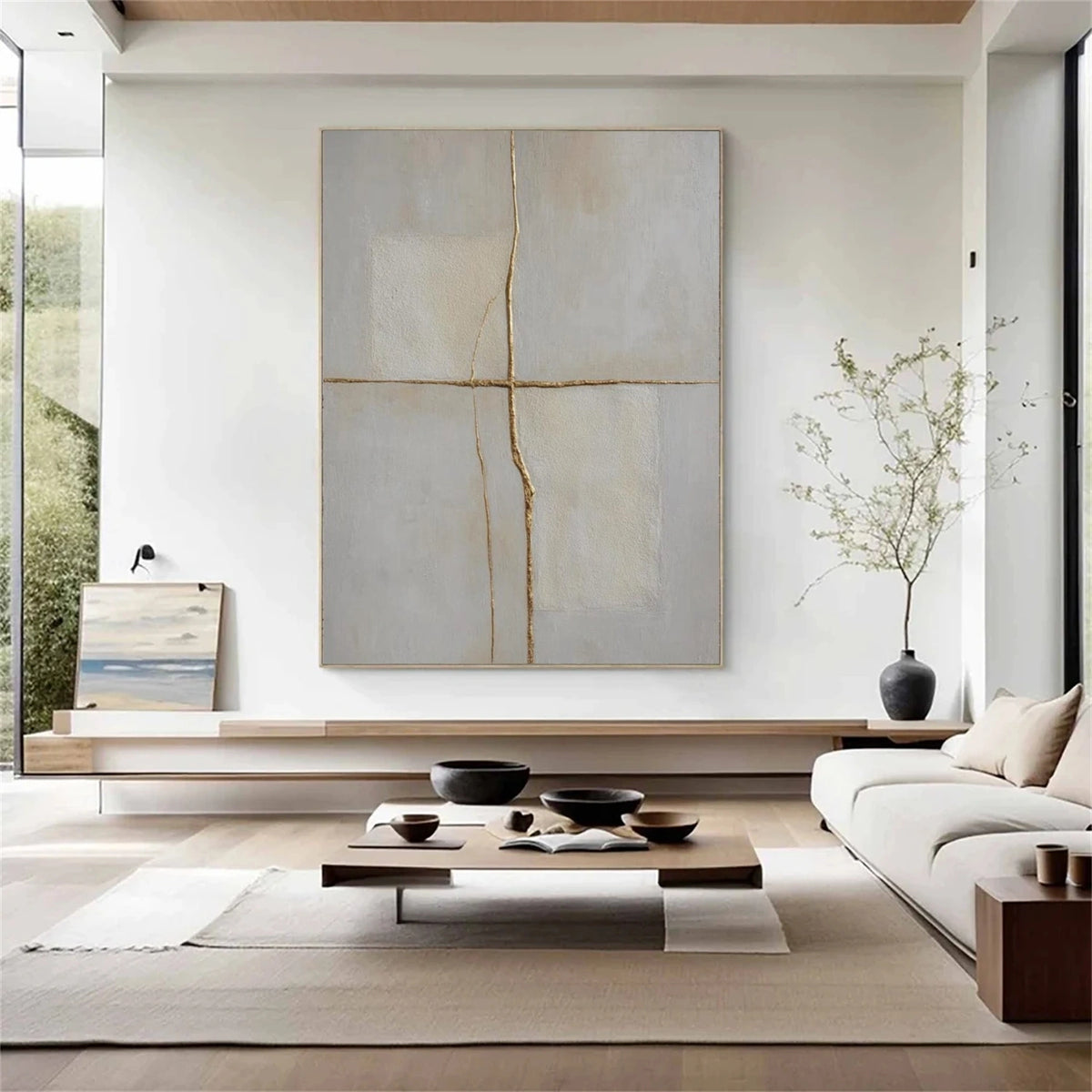 Gray Minimalist Textured Wall Art #MW005