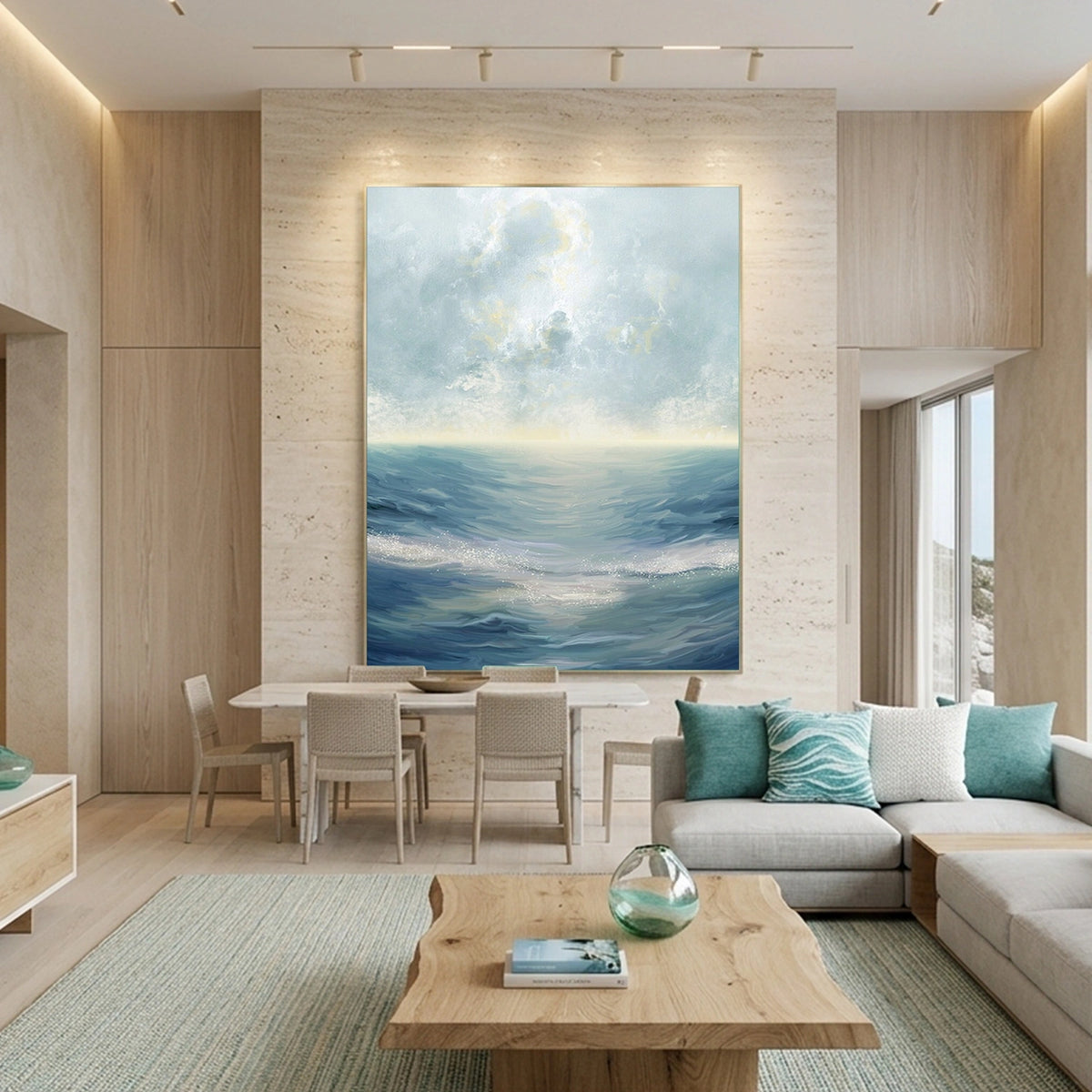 Abstract Ocean And Sky Wall Art #OS125