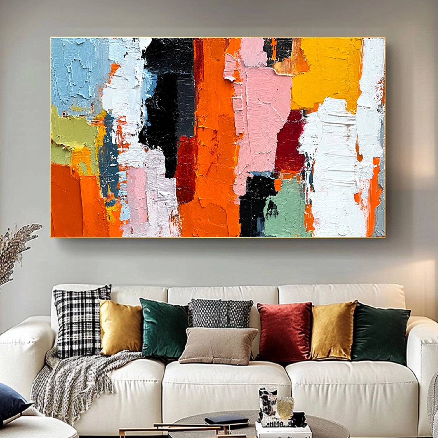 Colorful Abstract Textured Wall Art #AW016
