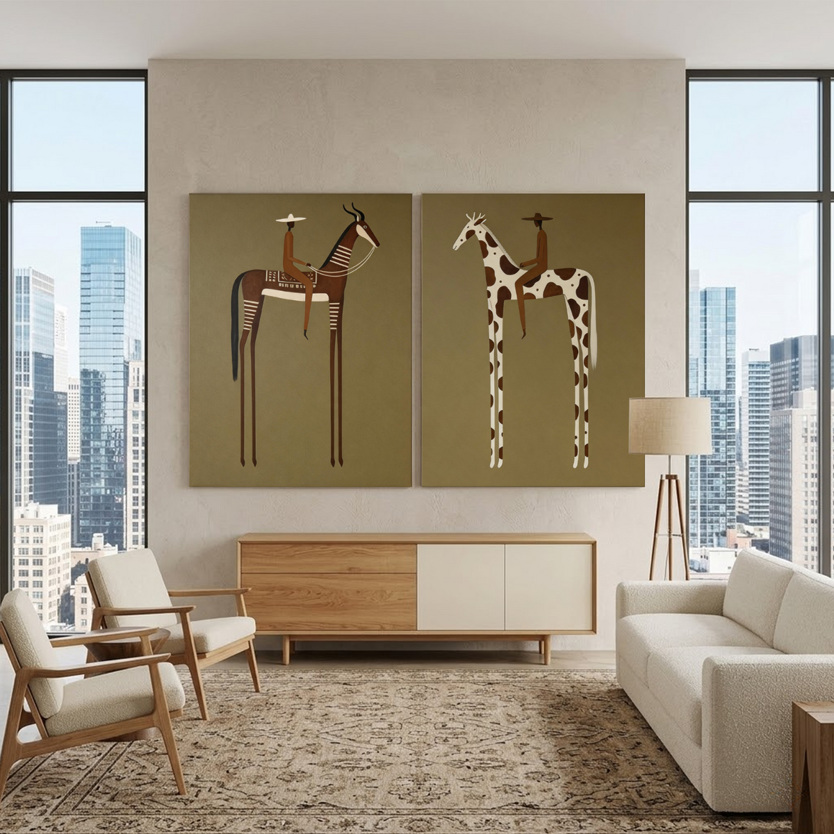 Western Cowboy Wall Art Set of 2 #AC 156