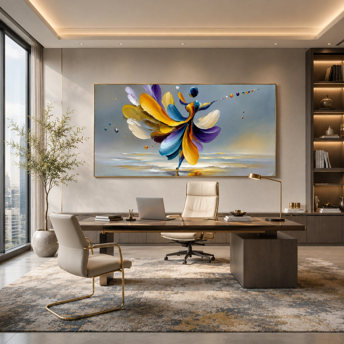 Abstract Portrait Textured Wall Art #LA030