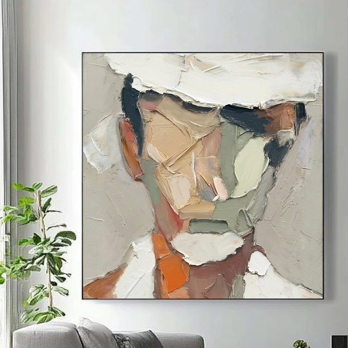 Abstract Portrait Textured Wall Art #LA024