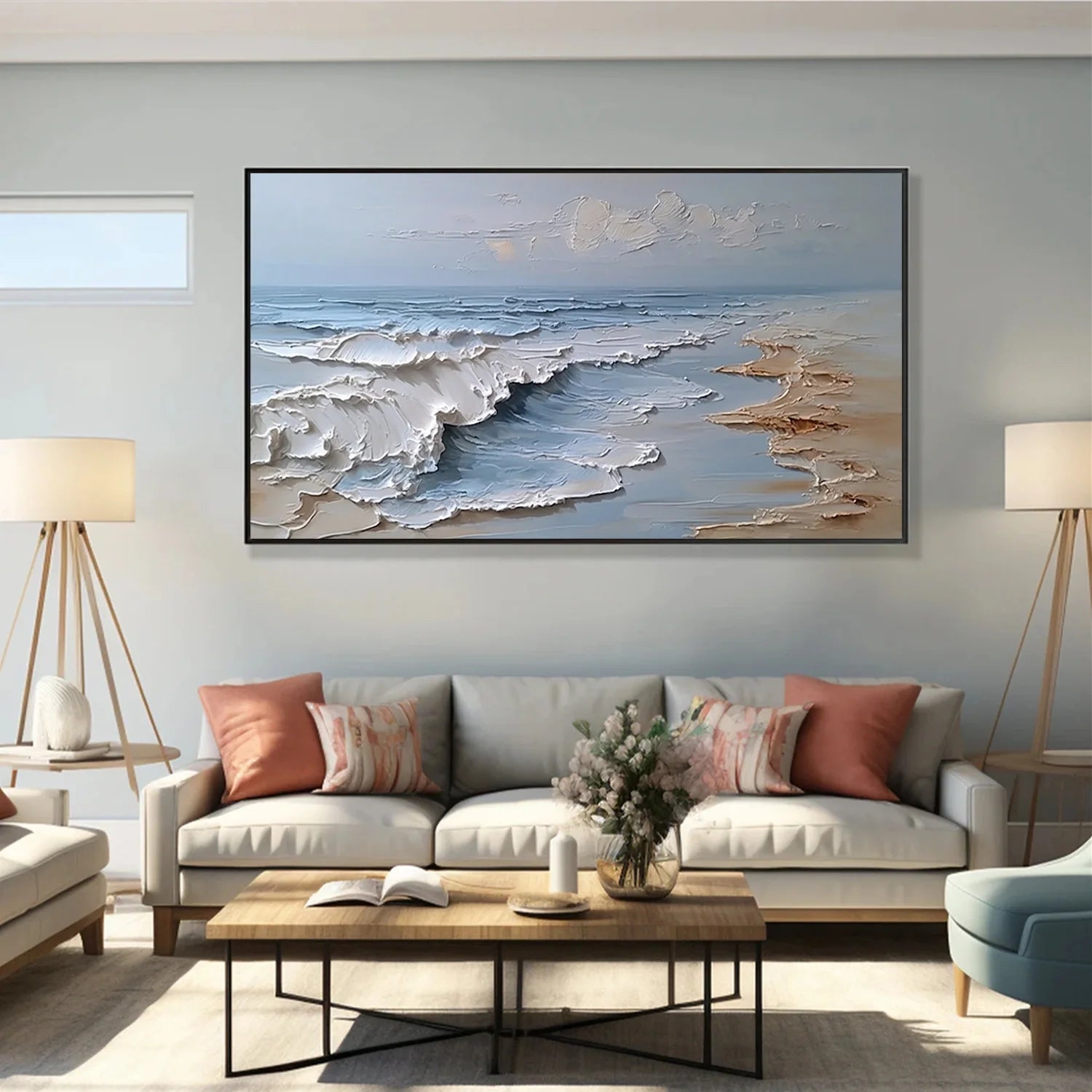 Ocean & Sky Textured Wall Art #MO115