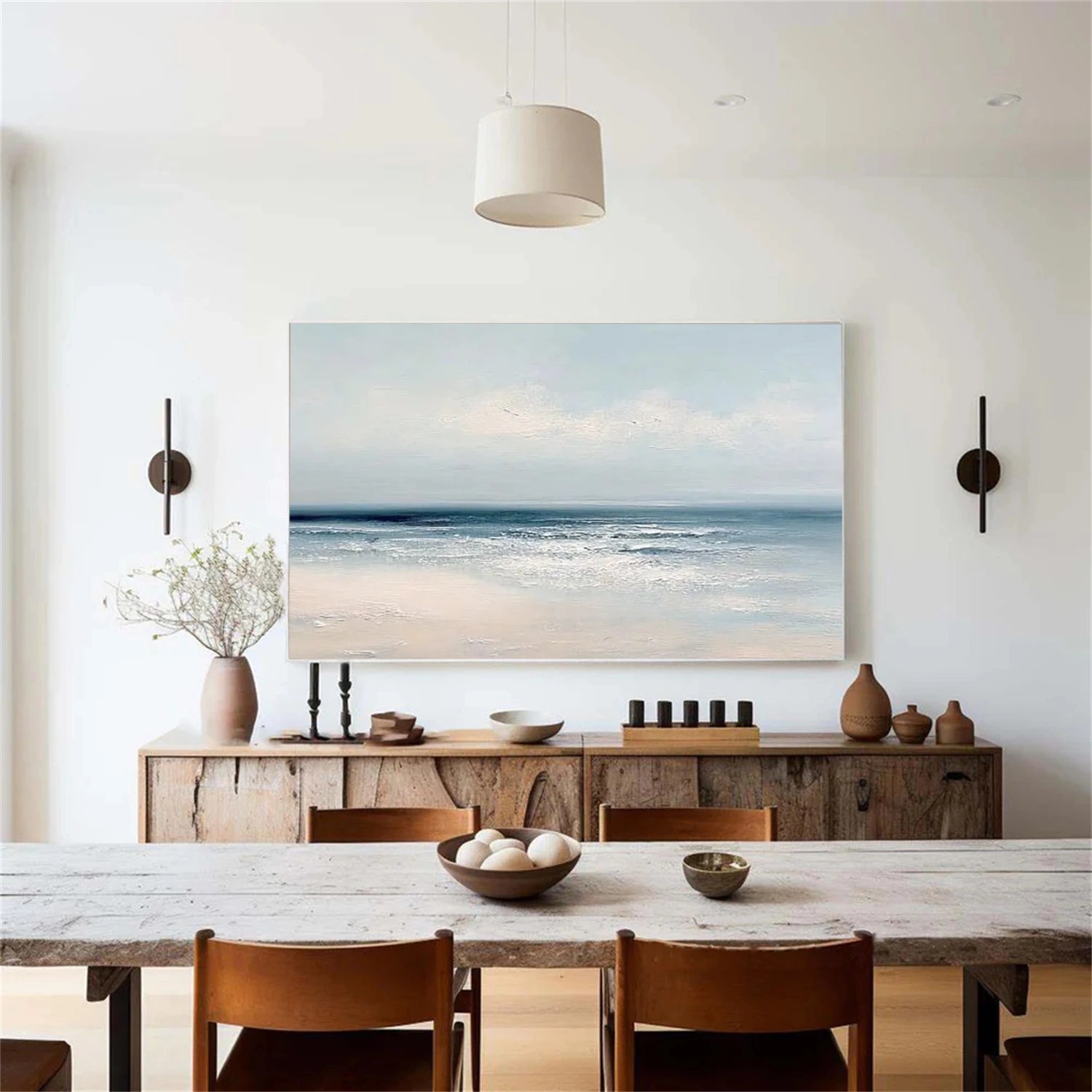 Abstract Ocean And Sky Wall Art #OS044