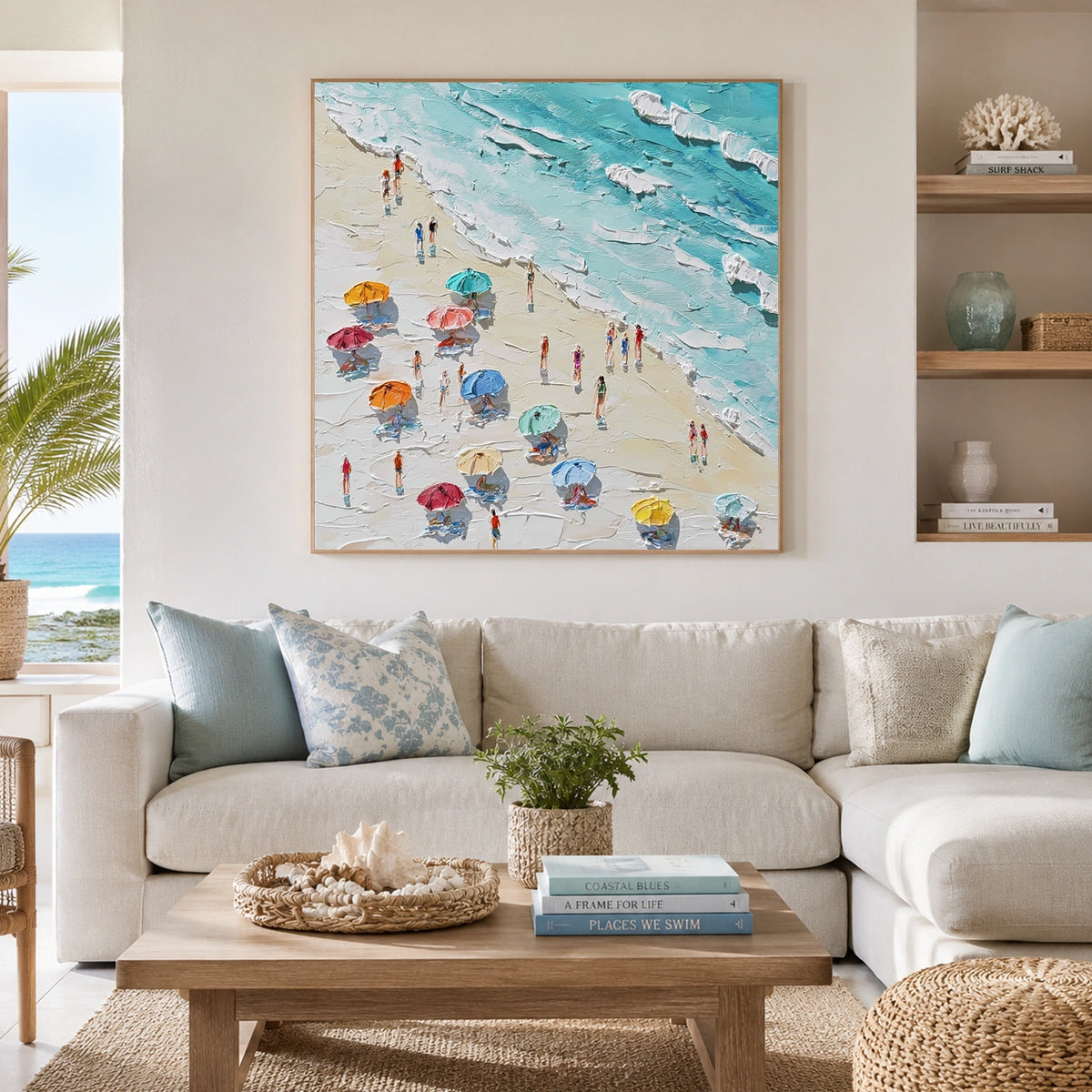 Abstract Ocean And Sky Wall Art #OS022