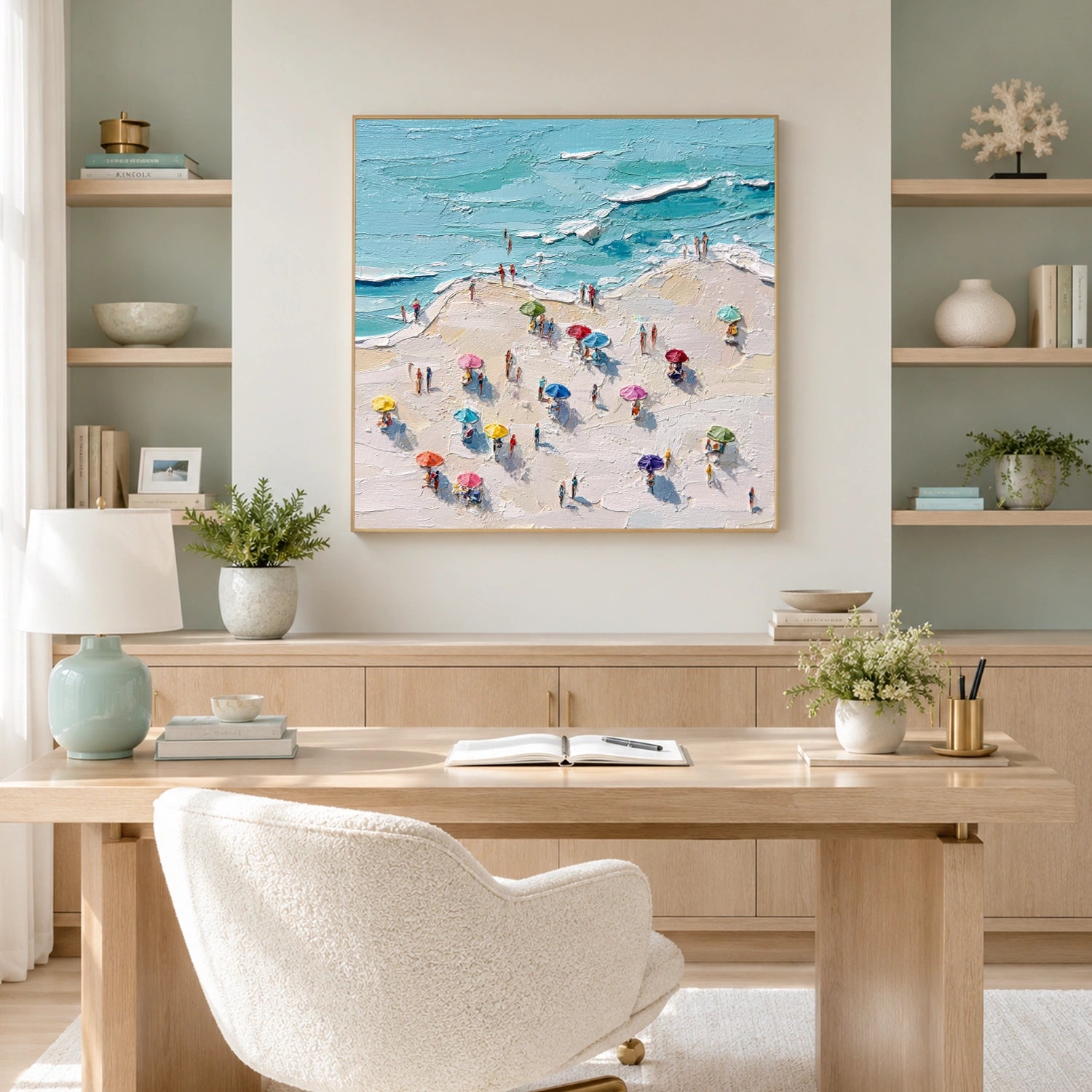 Abstract Ocean And Sky Wall Art #OS016