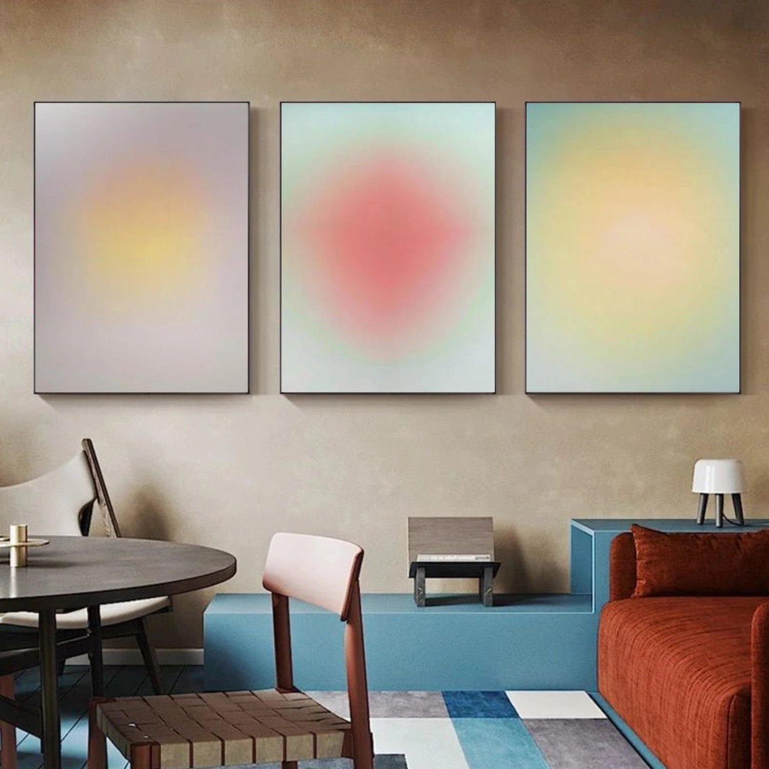 Green and Yellow Minimalist Wall Art Set of 3 #MW010