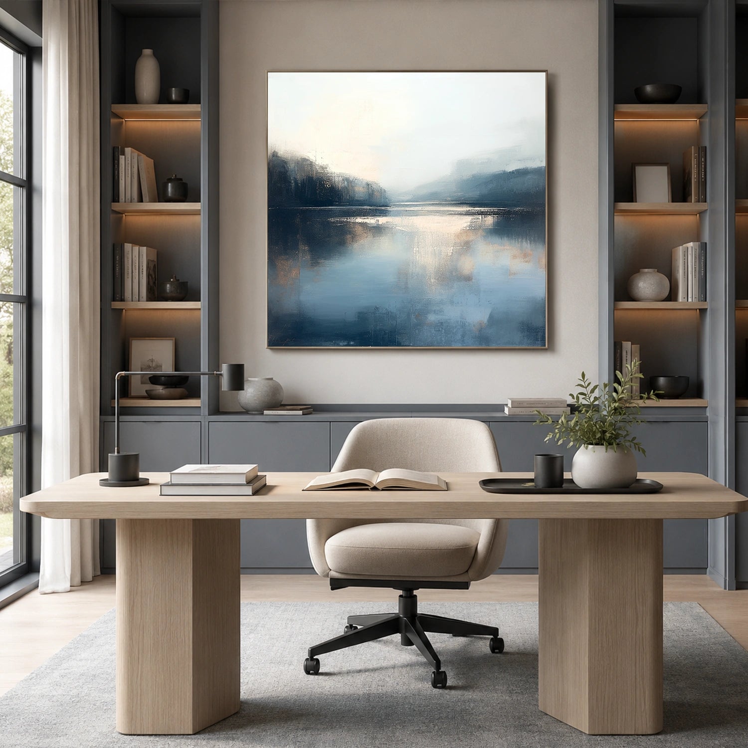 Abstract Ocean And Sky Wall Art #OS083