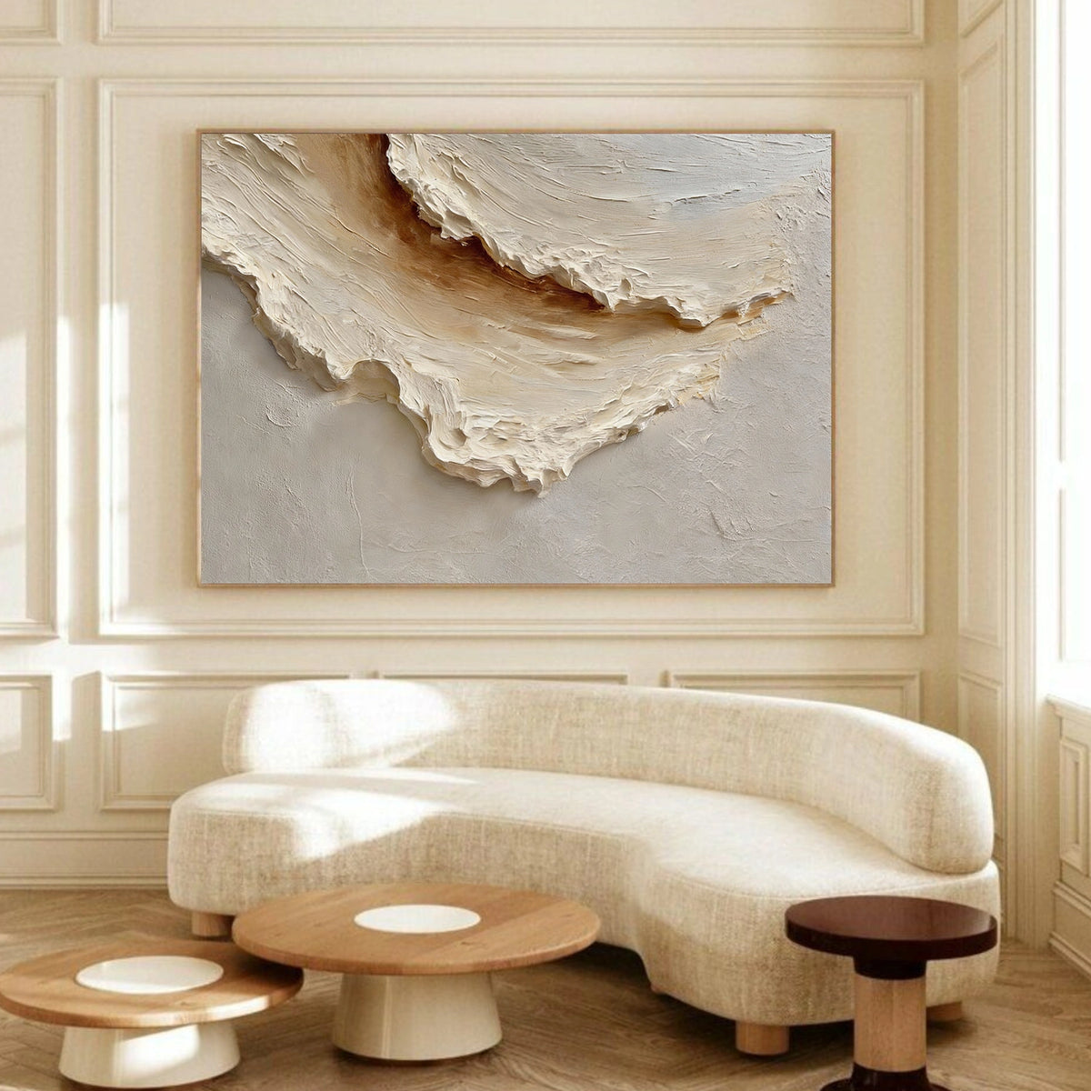 Abstract Ocean And Sky Textured Wall Art #OS132