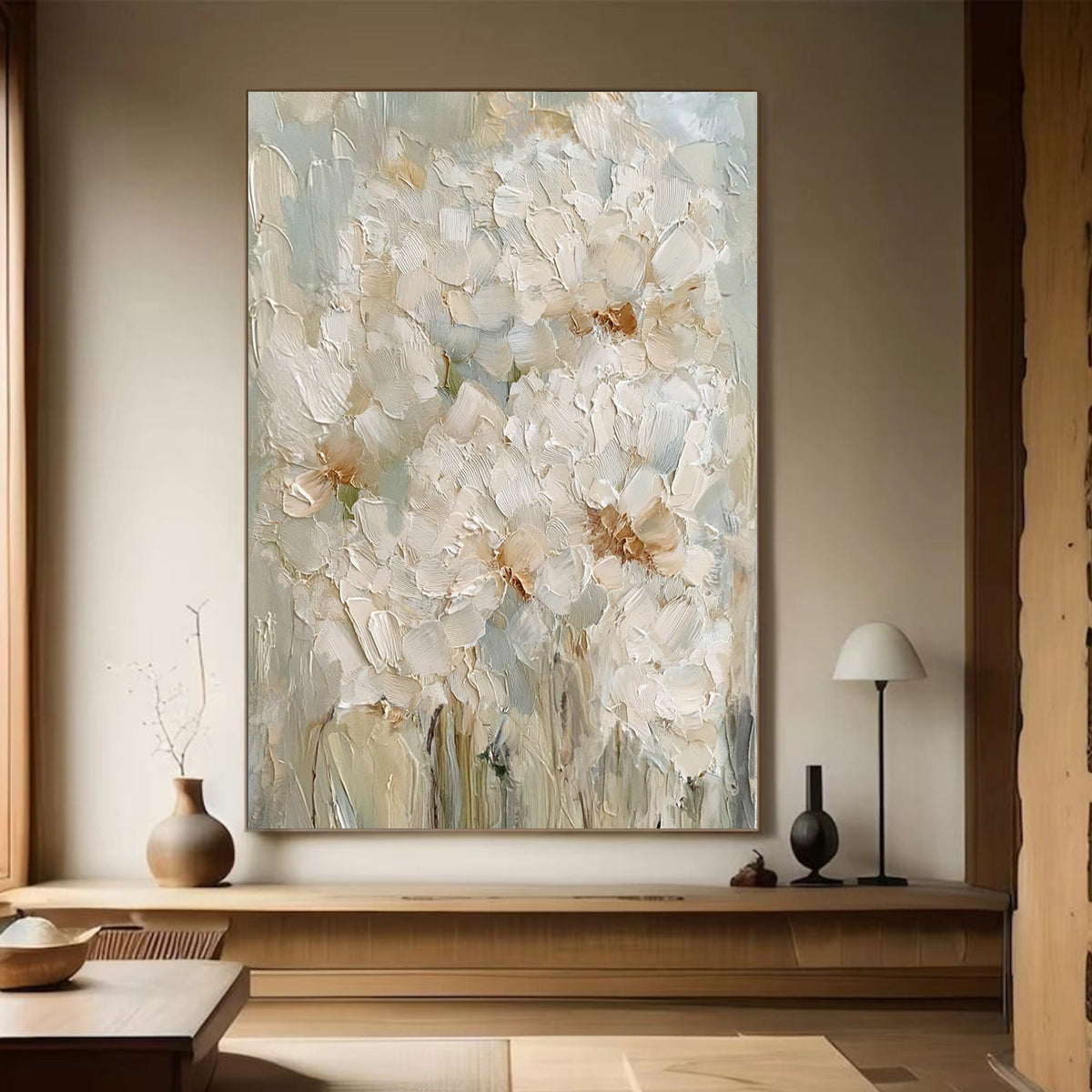 Abstract Flower And Tree Textured Wall Art #FT026
