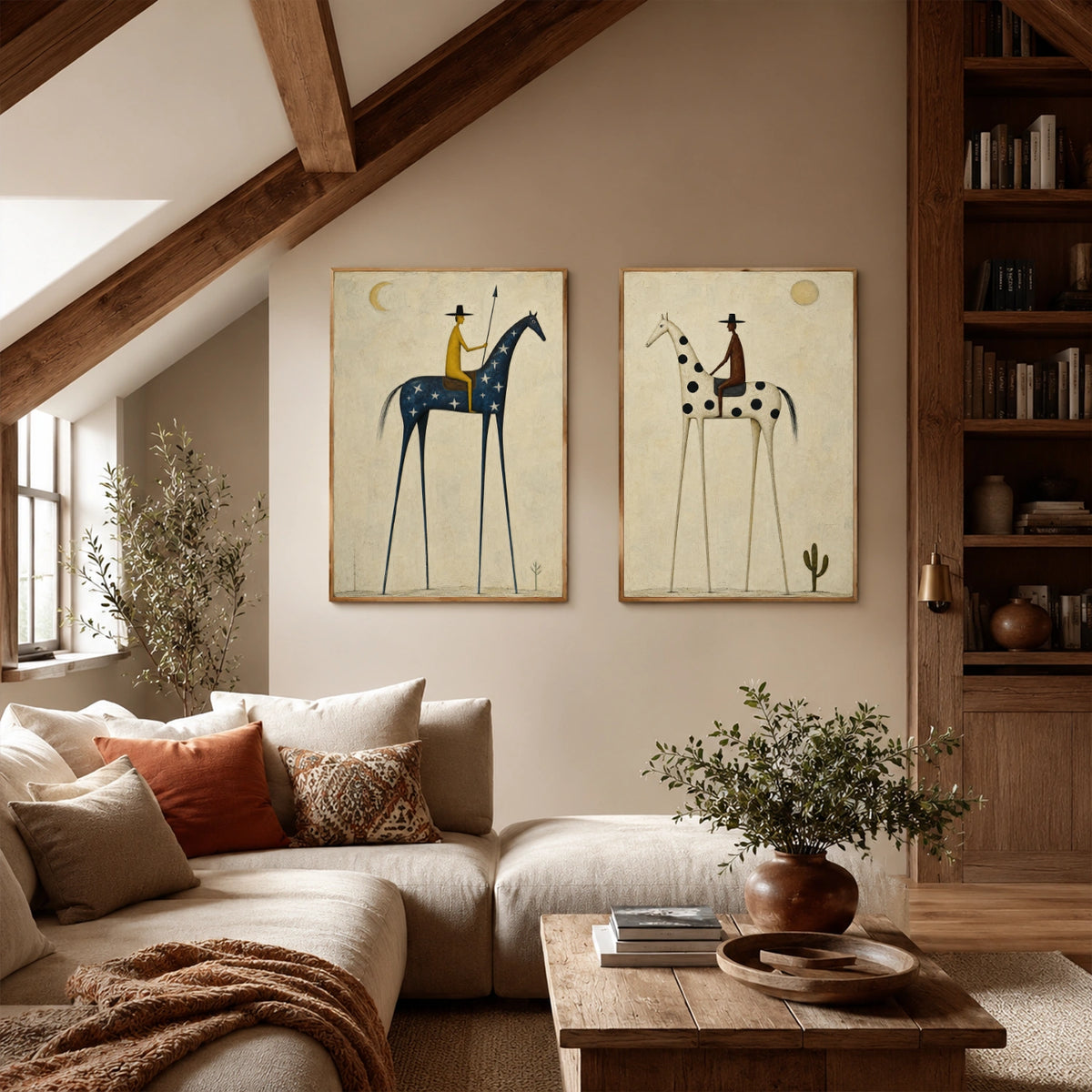 Western Cowboy Wall Art Set of 2 #AC010
