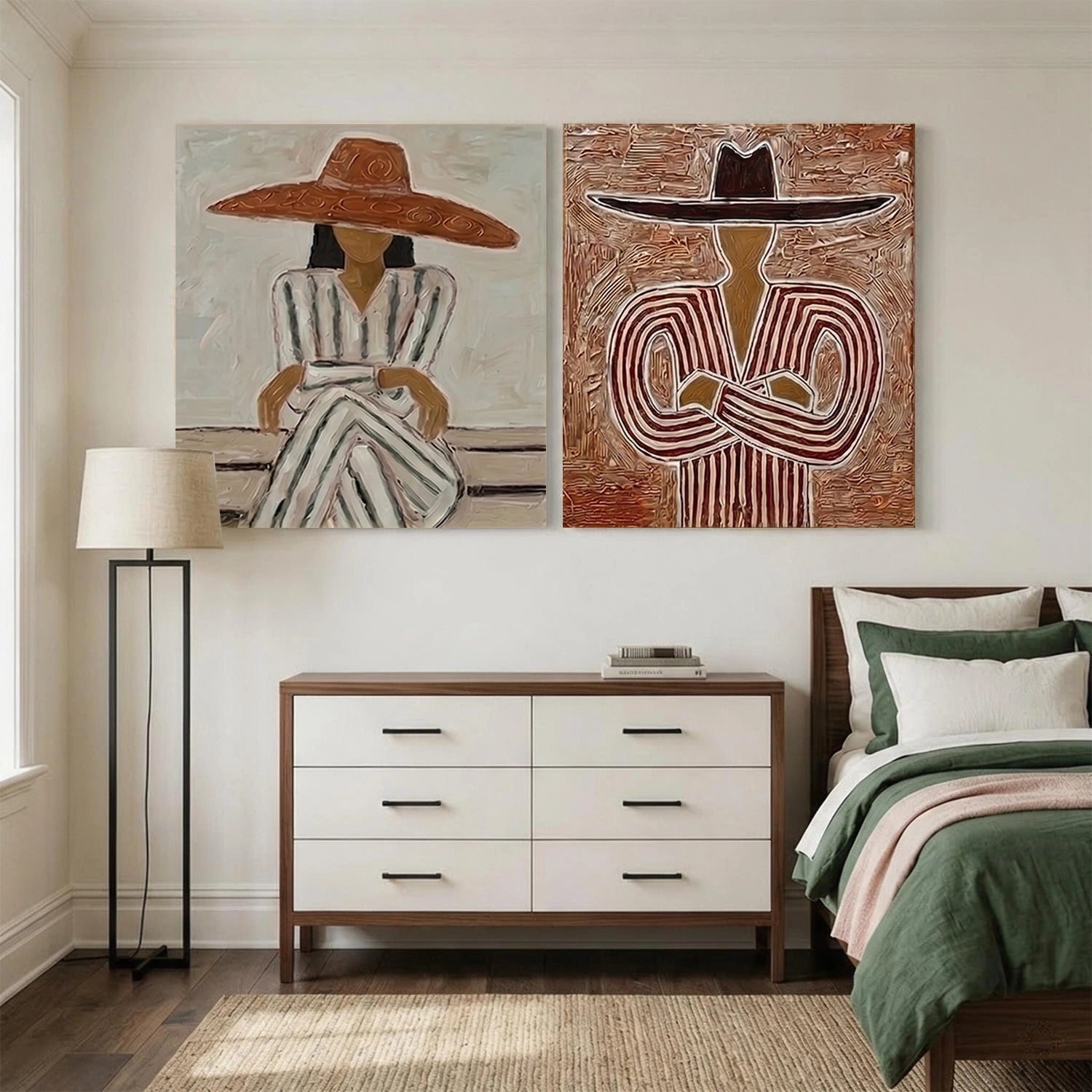 Western Cowboy Wall Art Square Set of 2 #AC104