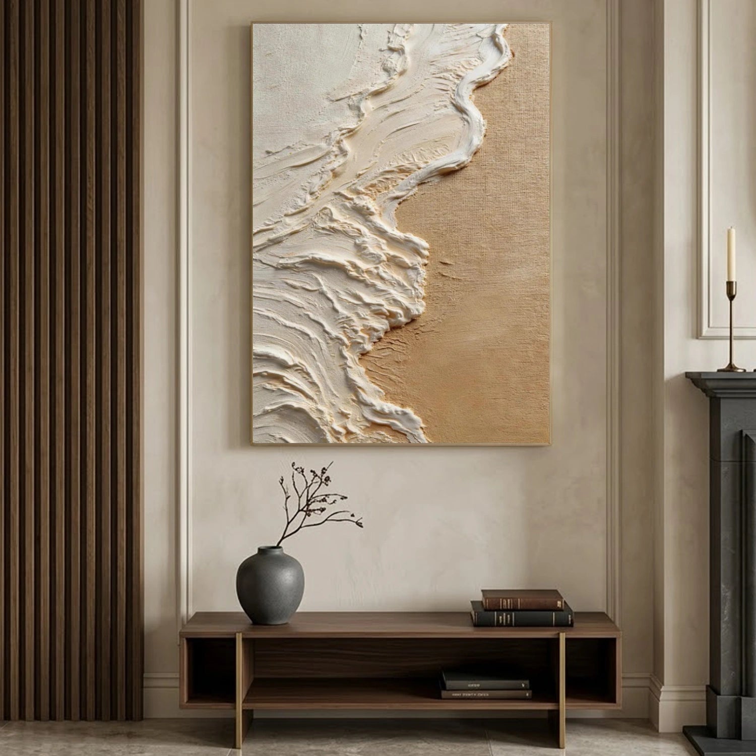 Abstract Ocean And Sky Textured Wall Art #OS126