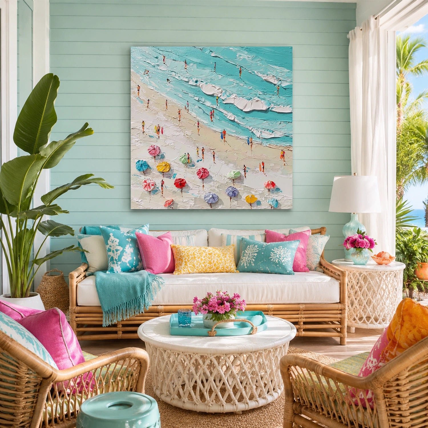 Abstract Ocean And Sky Wall Art #OS018