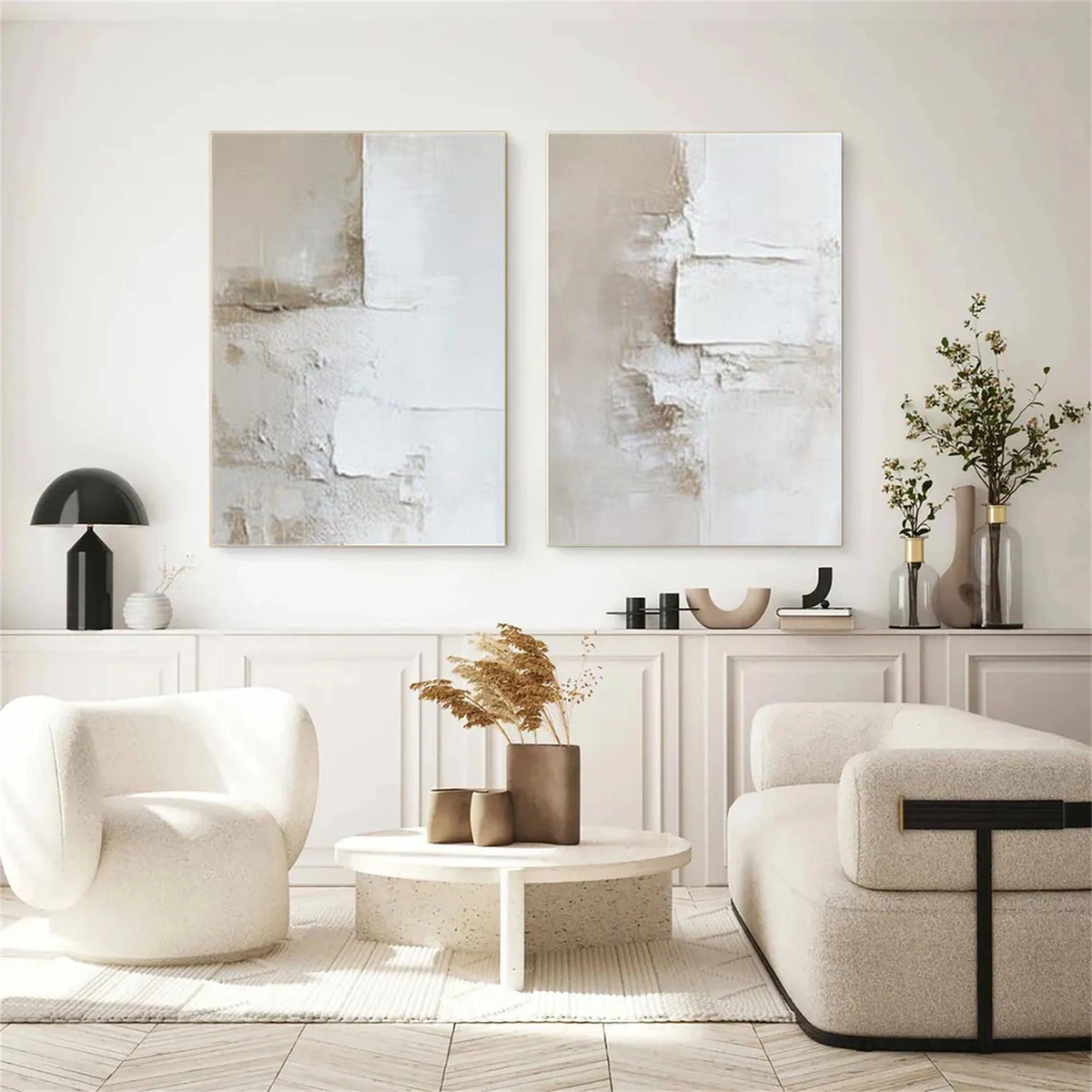 Abstract Textured Wall Art Set of 2 #AW003
