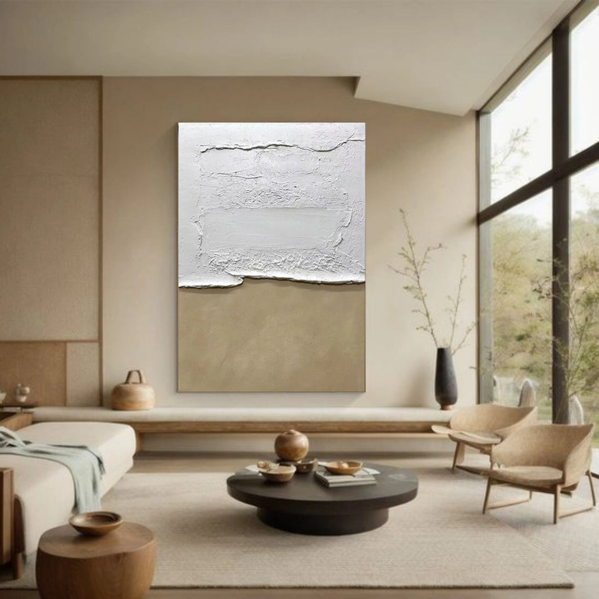 Gray Minimalist Textured Wall Art #MW016