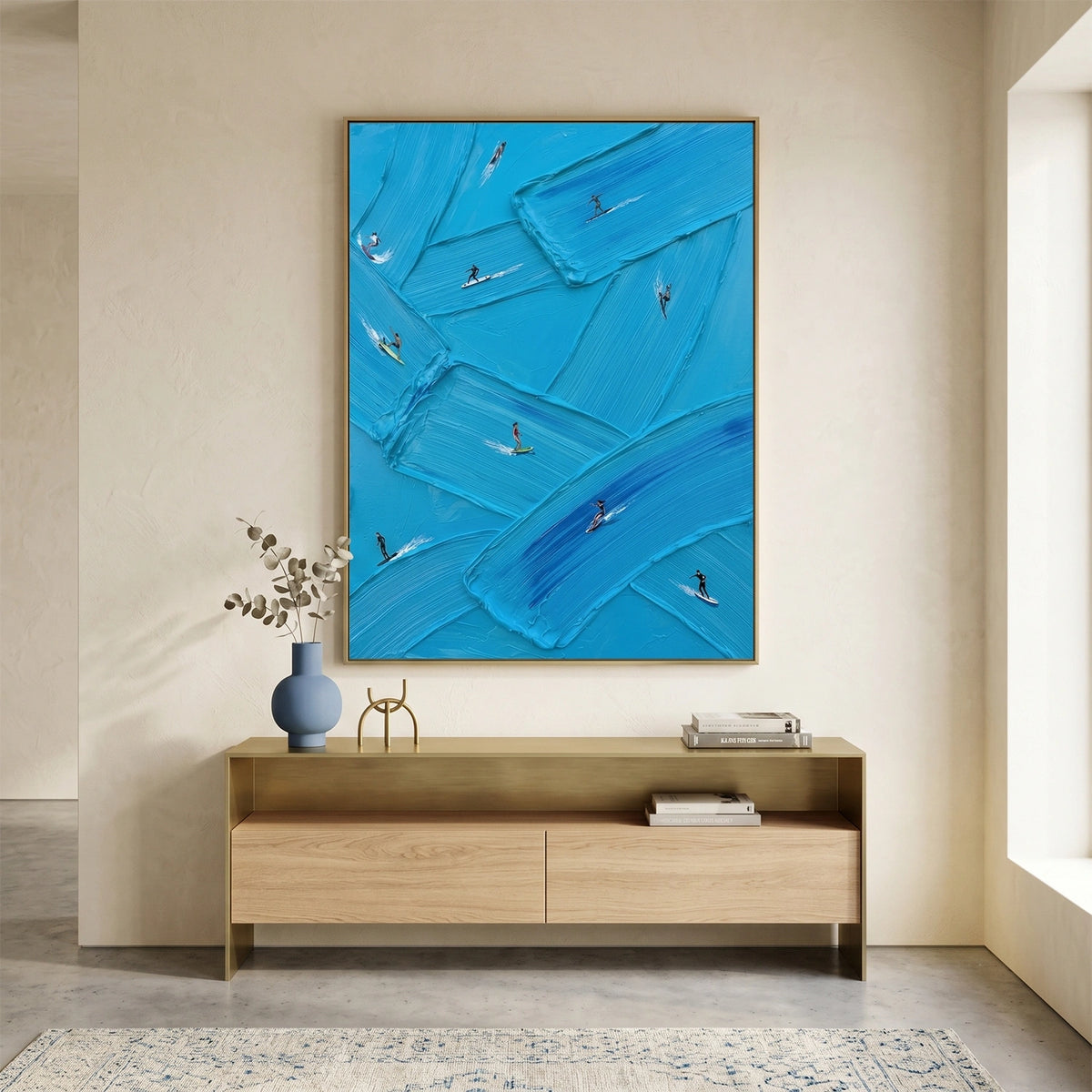 Surfing Sports Textured Wall Art #SC015