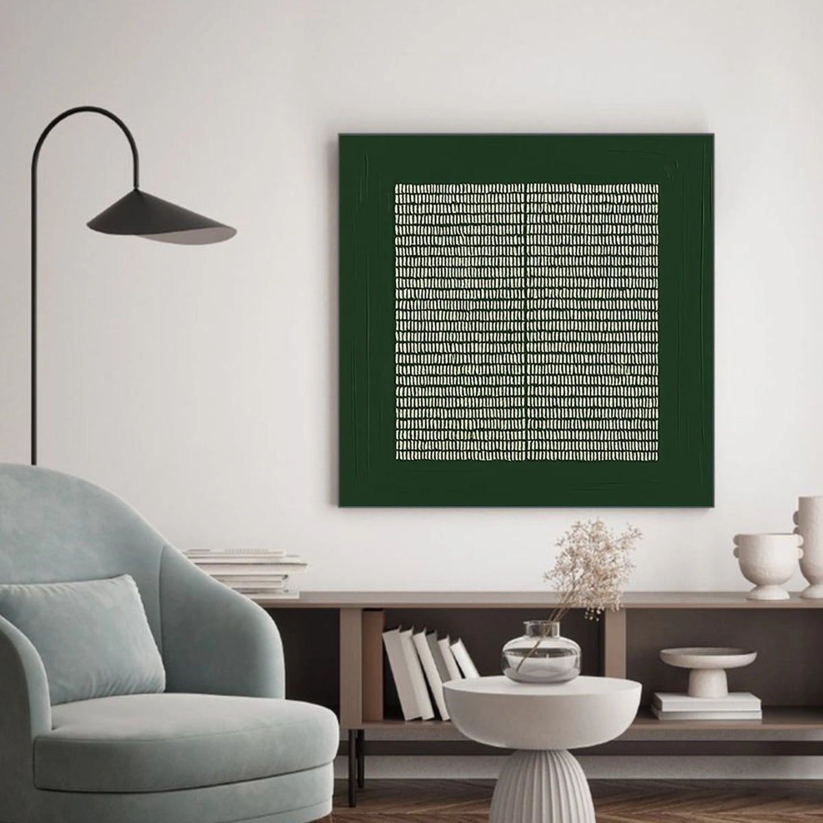 Green Minimalist Textured Wall Art #MW025