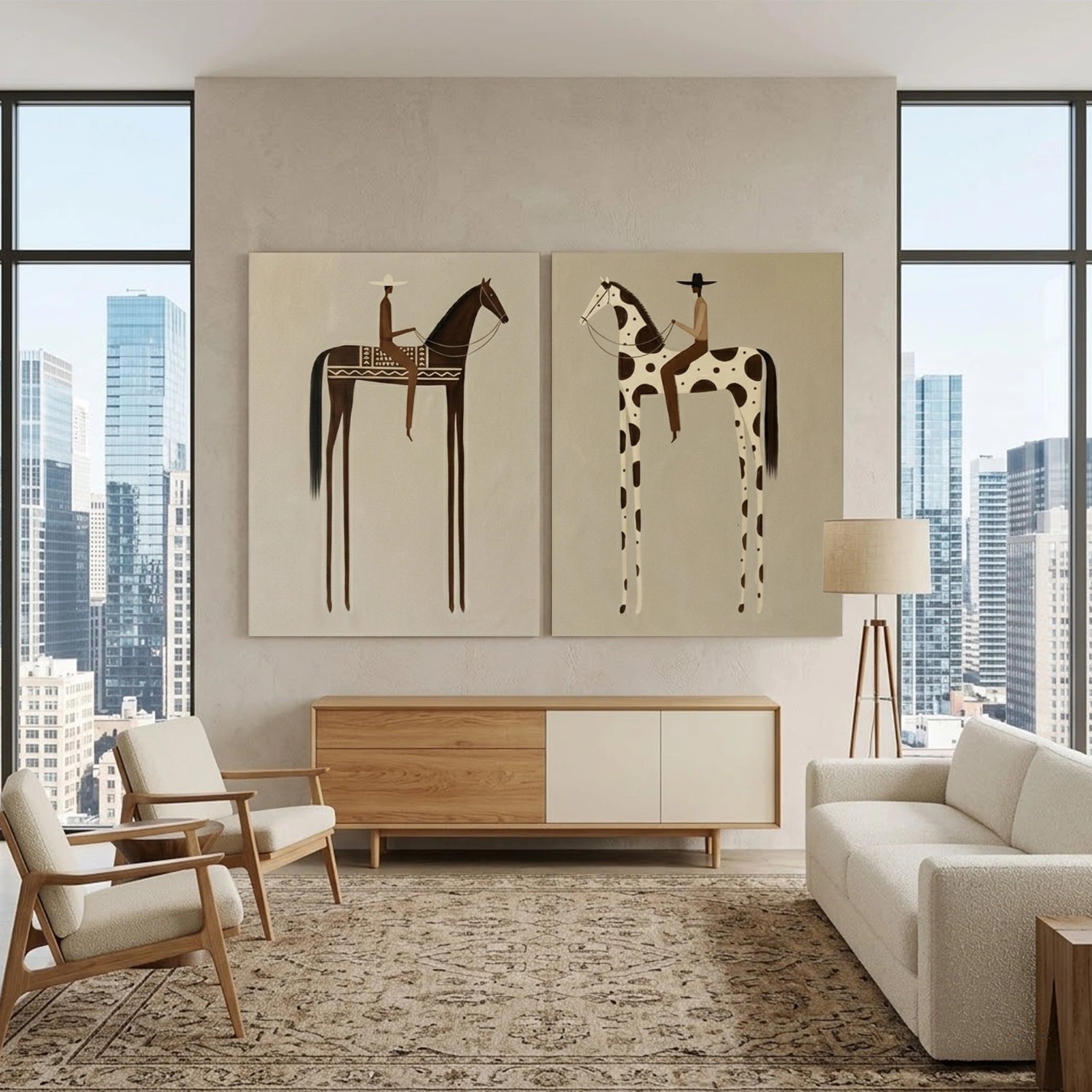 Western Cowboy Wall Art Set of 2 #AC105