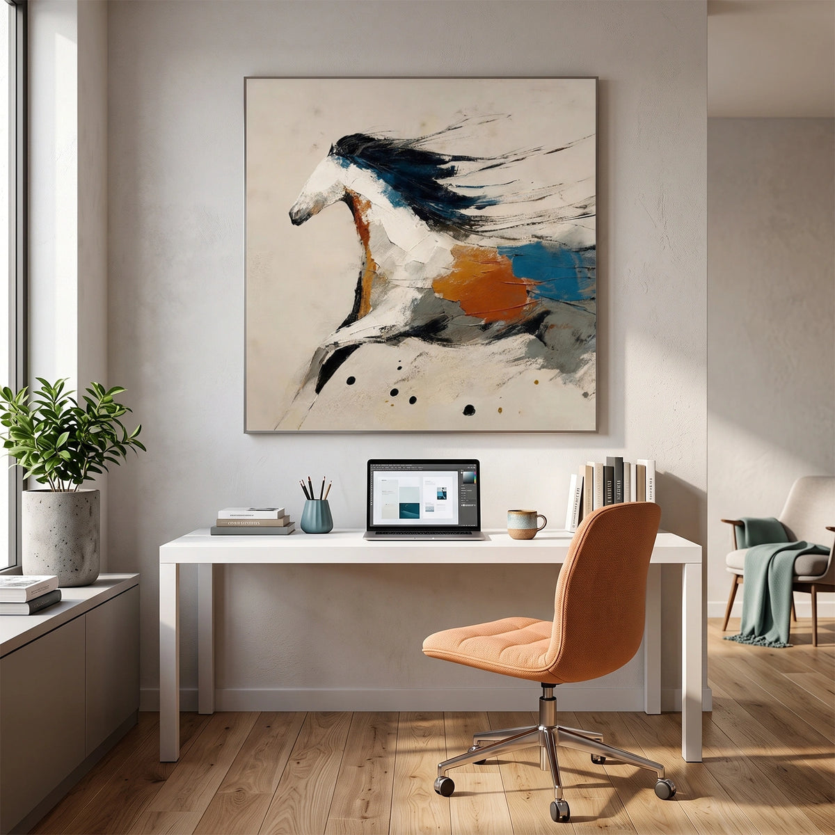 Abstract Animal Horse Wall Art #AN039