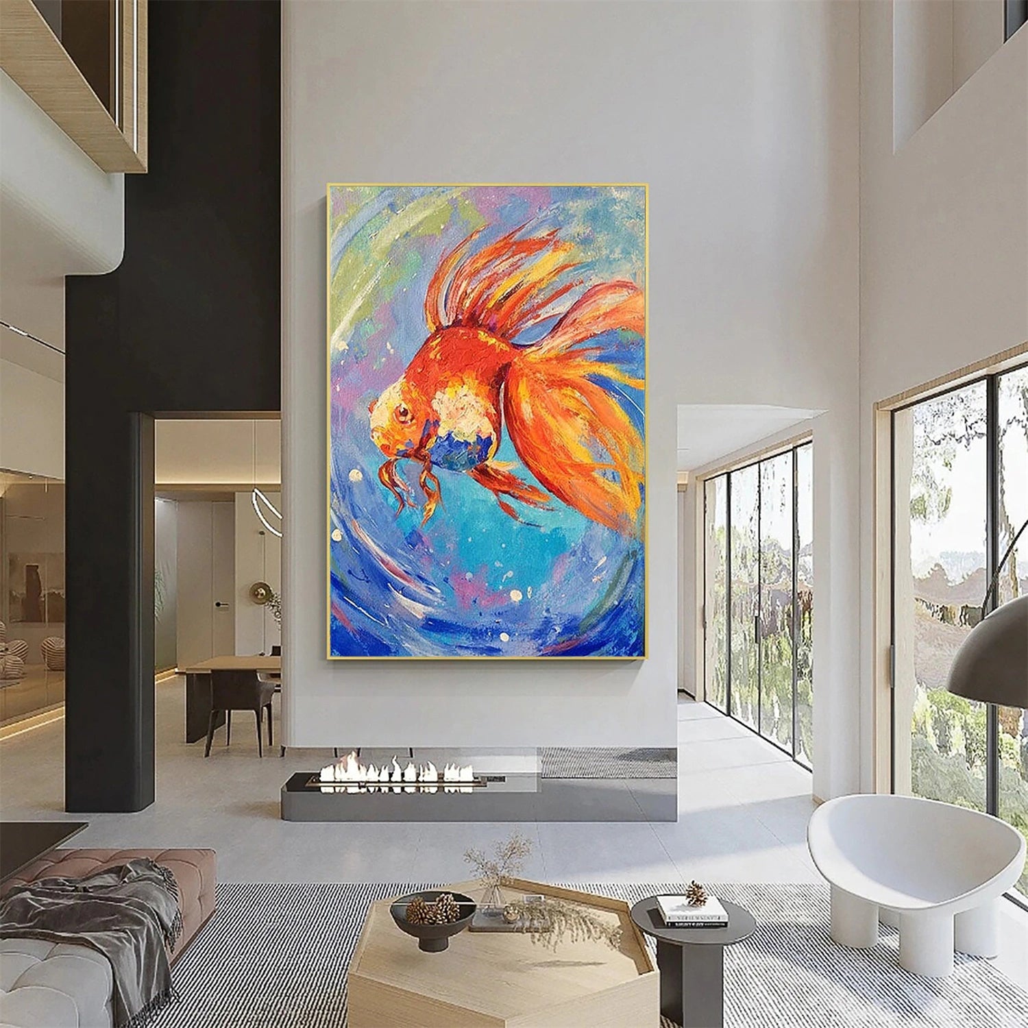 Abstract Animal Fish Wall Art #AN002