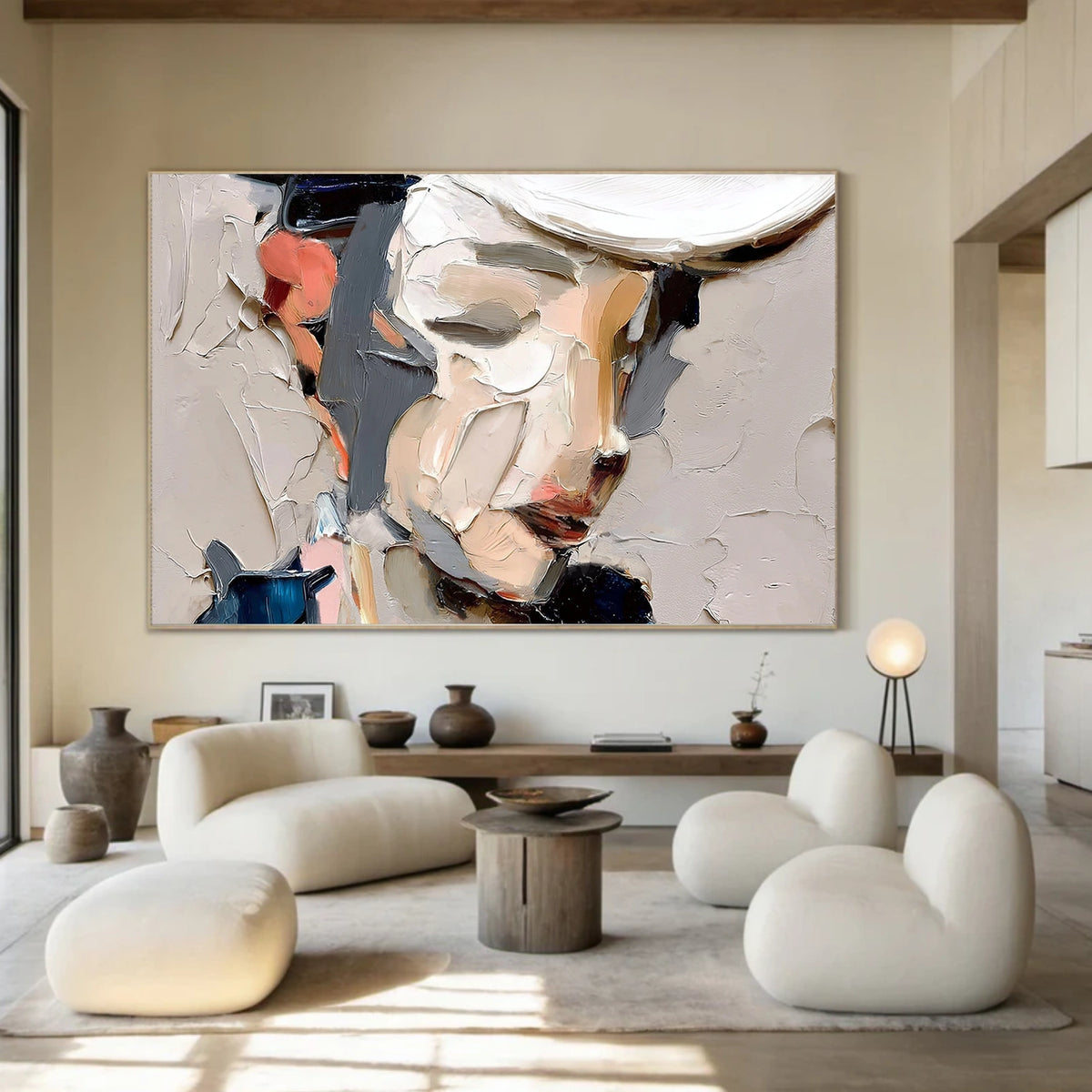 Abstract Portrait Textured Wall Art #LA023