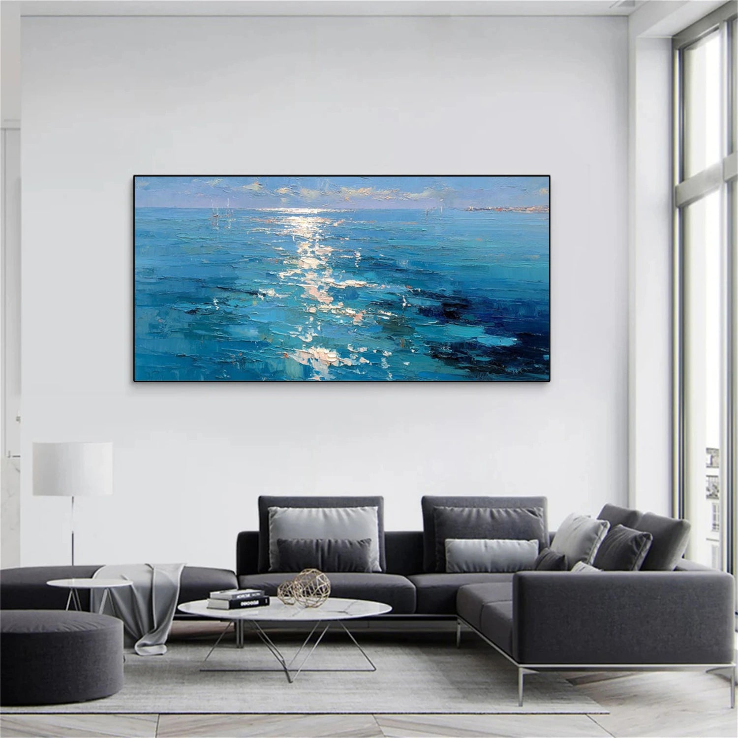 Abstract Ocean And Sky Wall Art #OS048