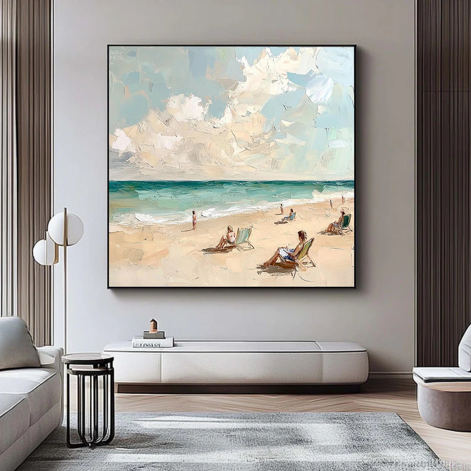 Abstract Ocean And Sky Wall Art #OS007