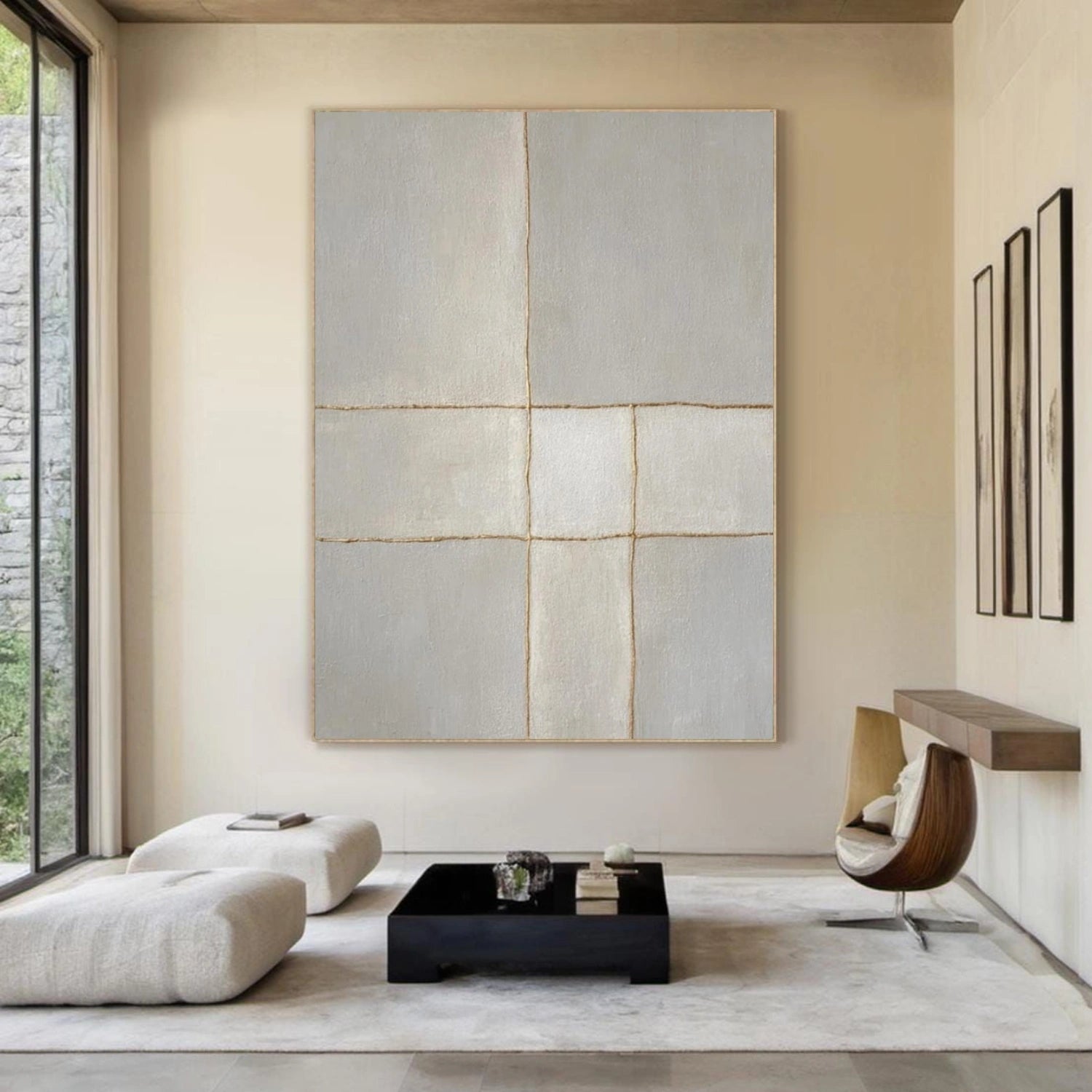 Gray Minimalist Textured Wall Art #MW006