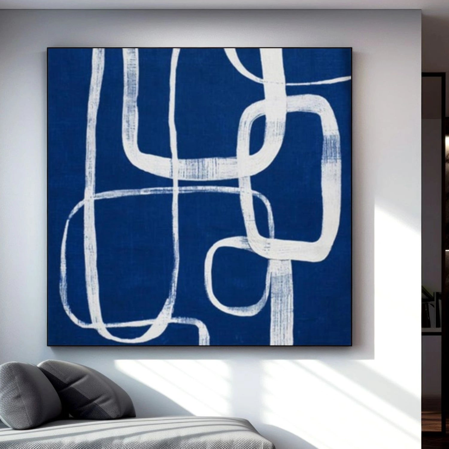 Blue Abstract Wall Art #AW039