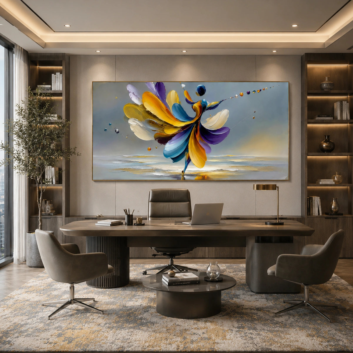 Abstract Portrait Textured Wall Art #LA030