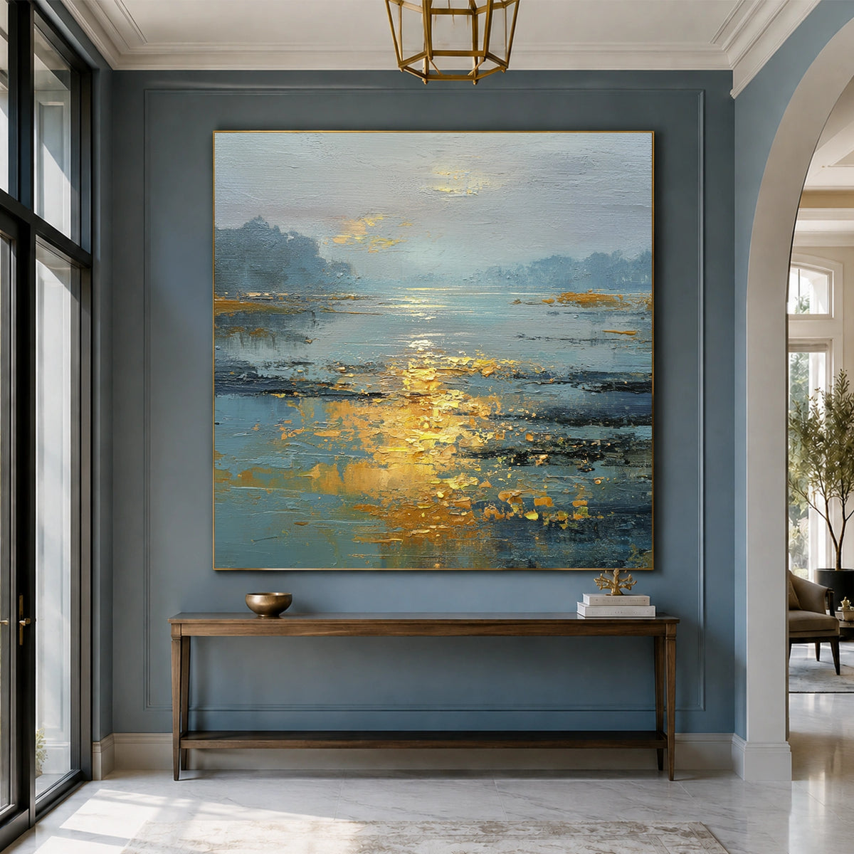 Abstract Ocean And Sky Wall Art #OS073