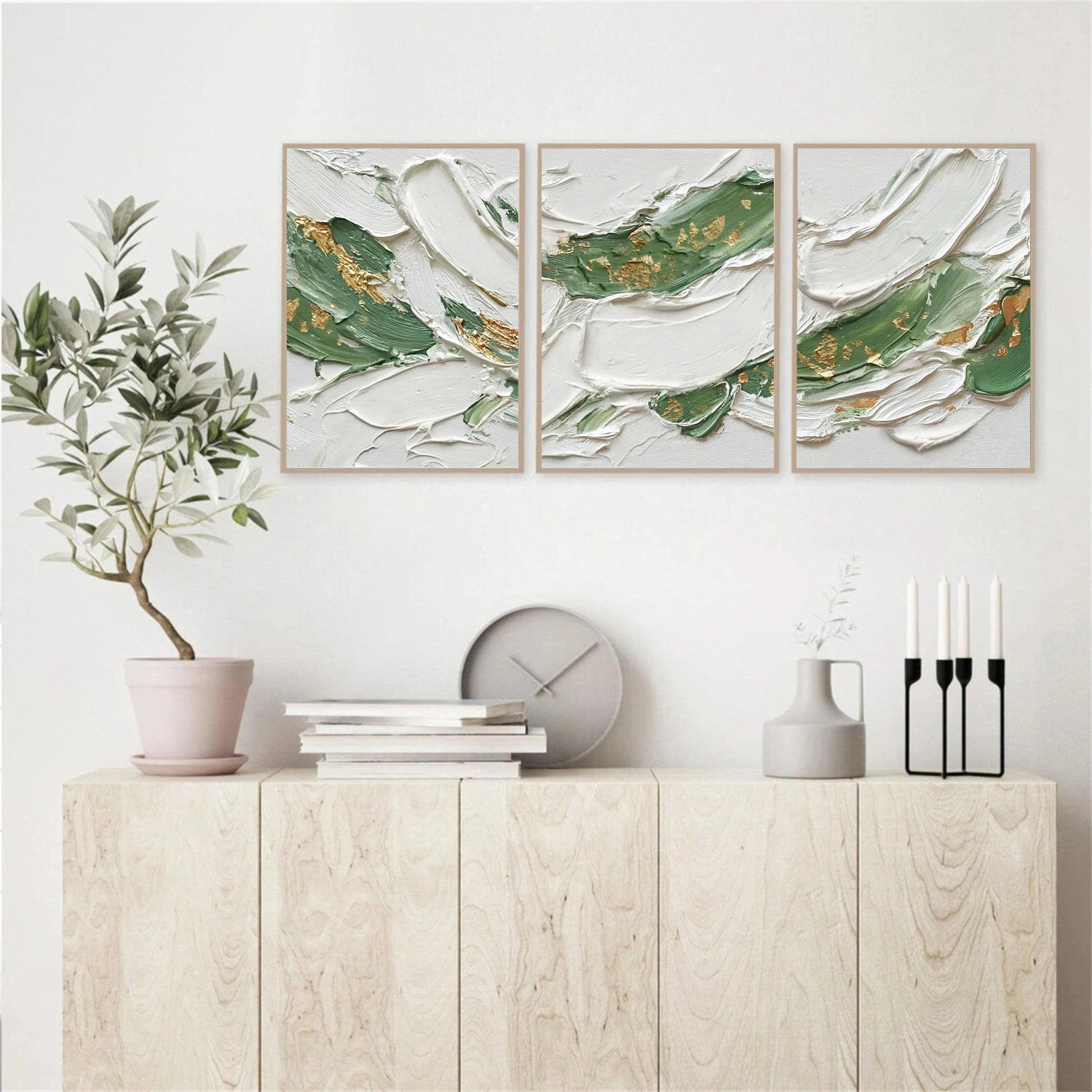 Abstract Textured Wall Art Set of 3 #AW027