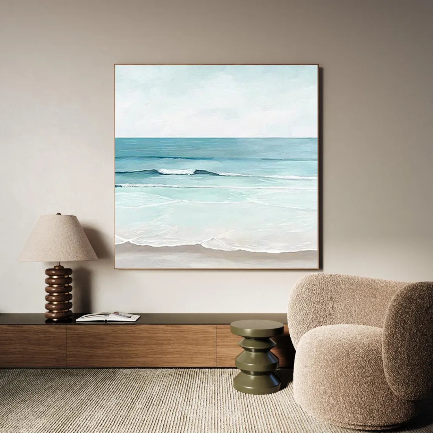 Abstract Ocean And Sky Wall Art #OS002