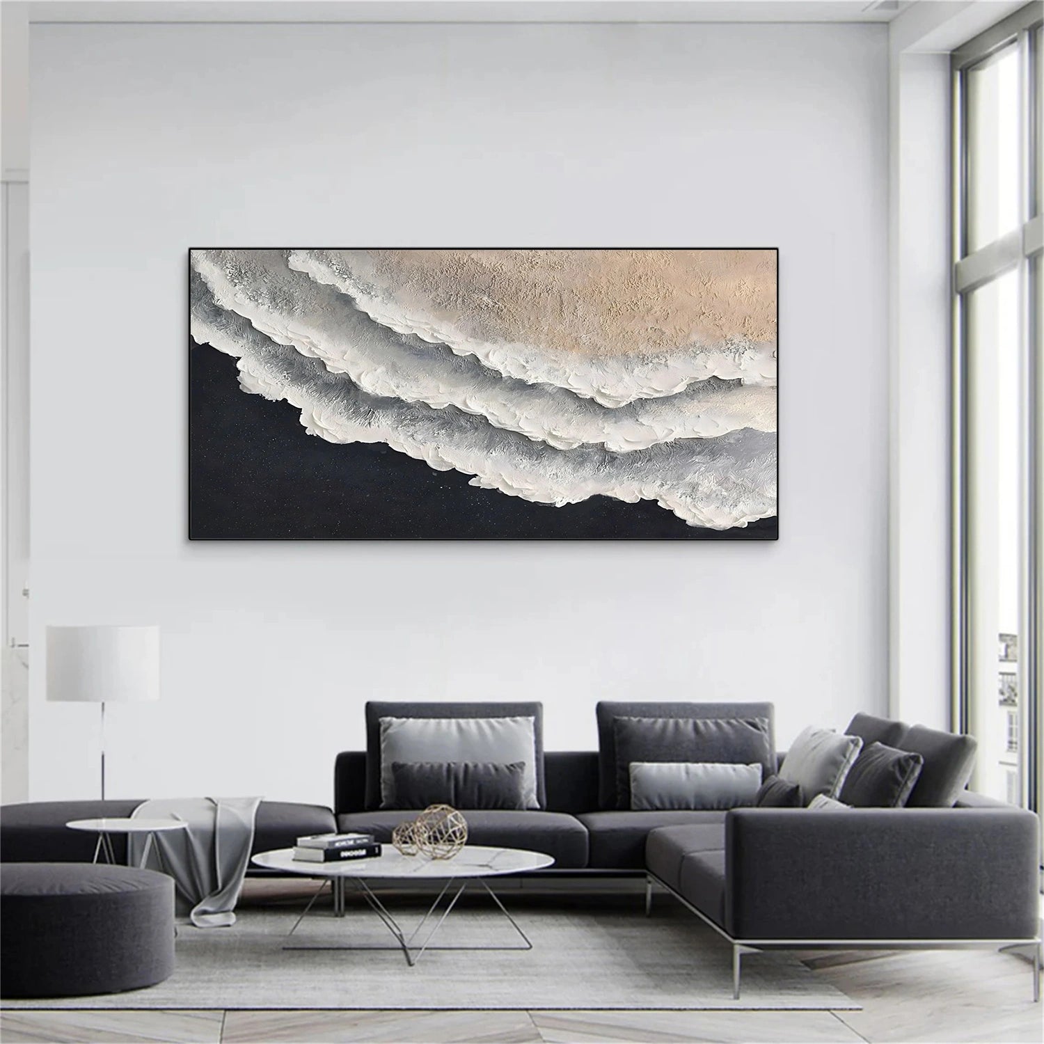 Abstract Ocean And Sky Wall Art #OS051