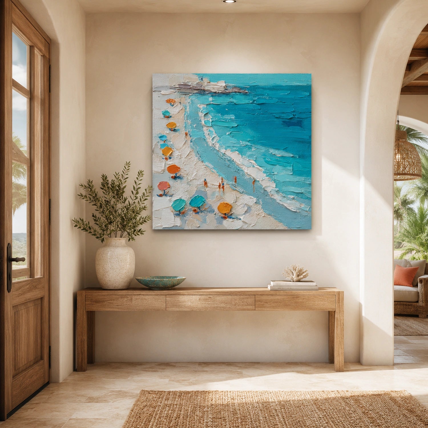 Abstract Ocean And Sky Wall Art #OS013