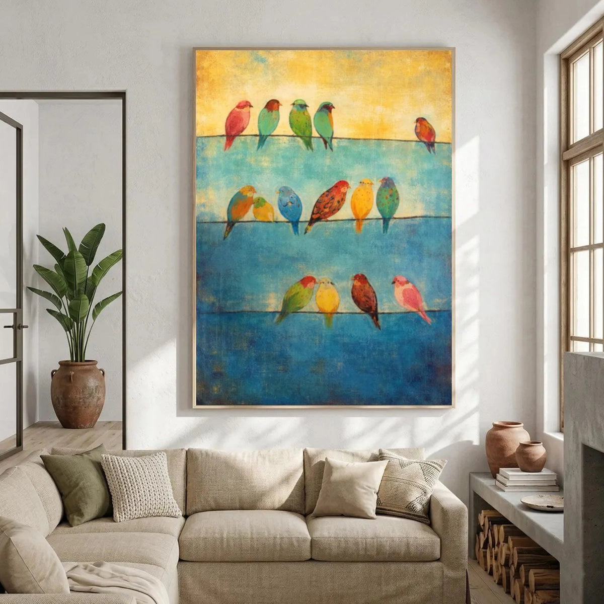 Abstract Animal Bird Wall Art #AN047